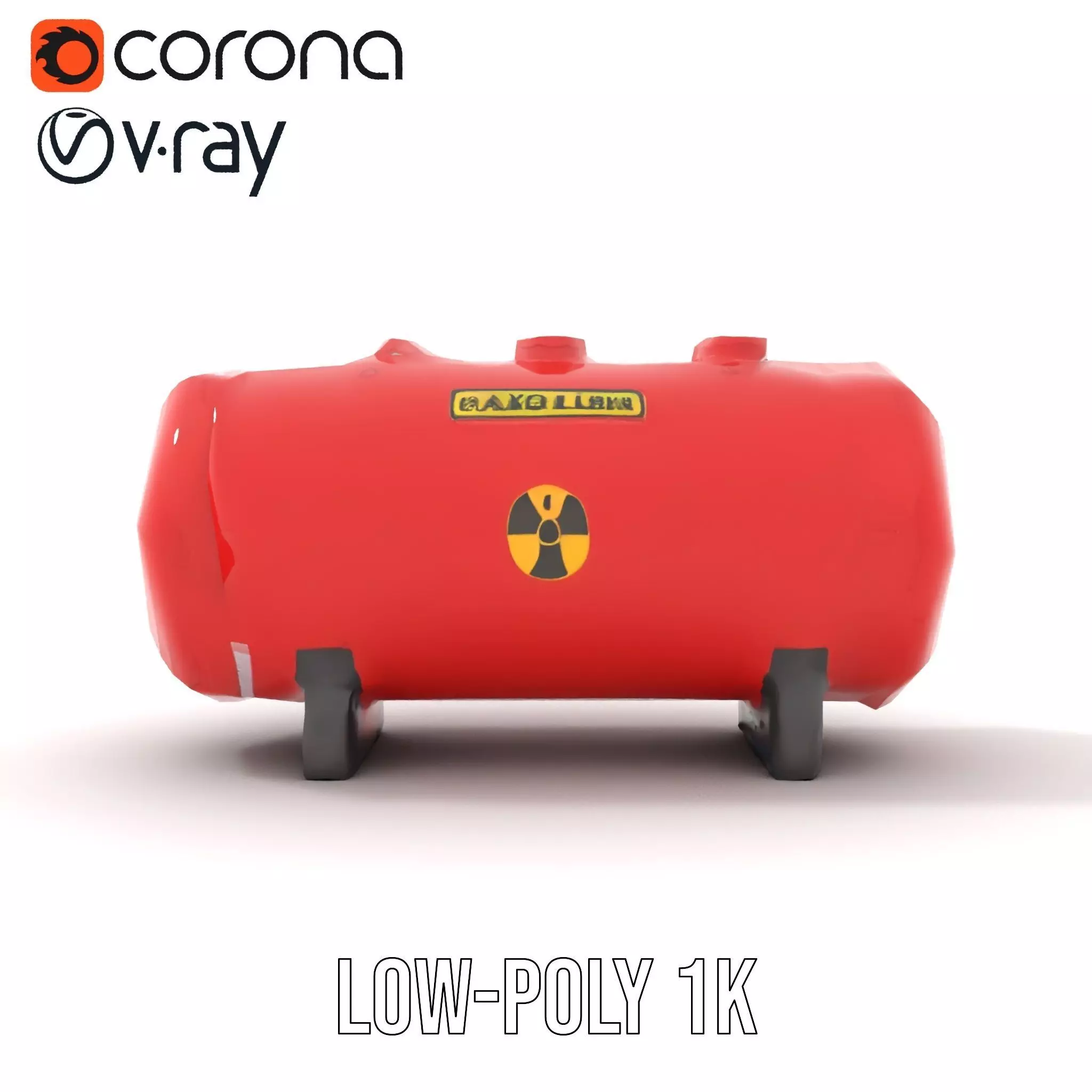 Radiation Tank model pack with PBR textures Low-poly 3D model_24