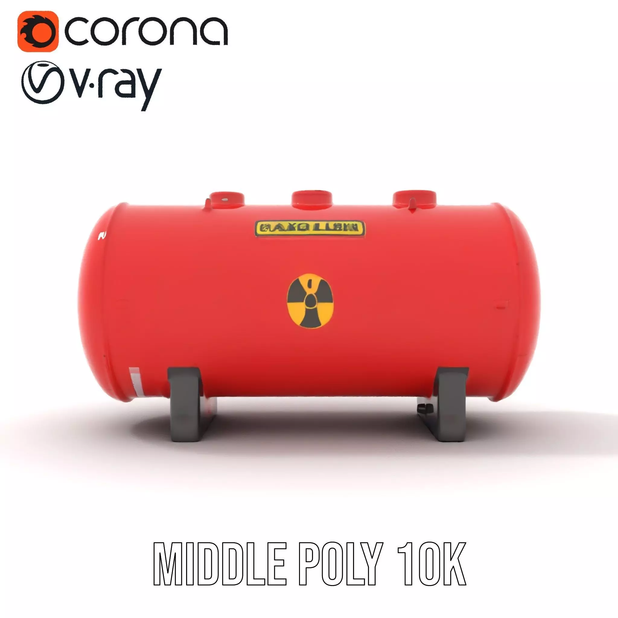 Radiation Tank model pack with PBR textures Low-poly 3D model_23