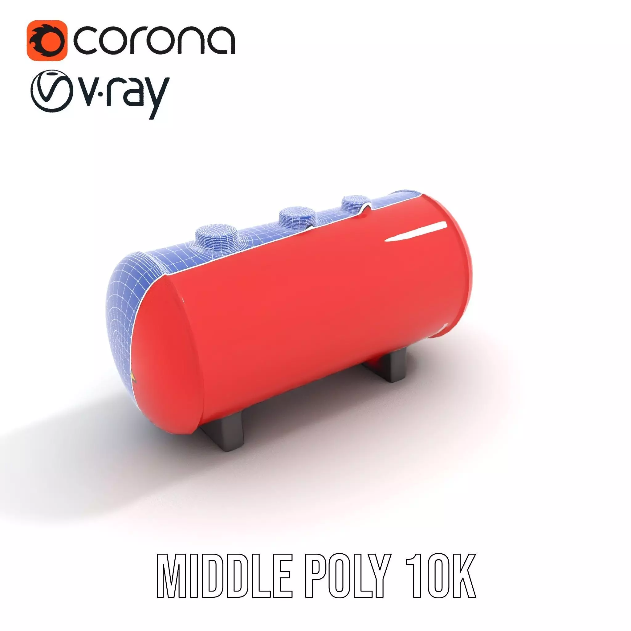 Radiation Tank model pack with PBR textures Low-poly 3D model_11