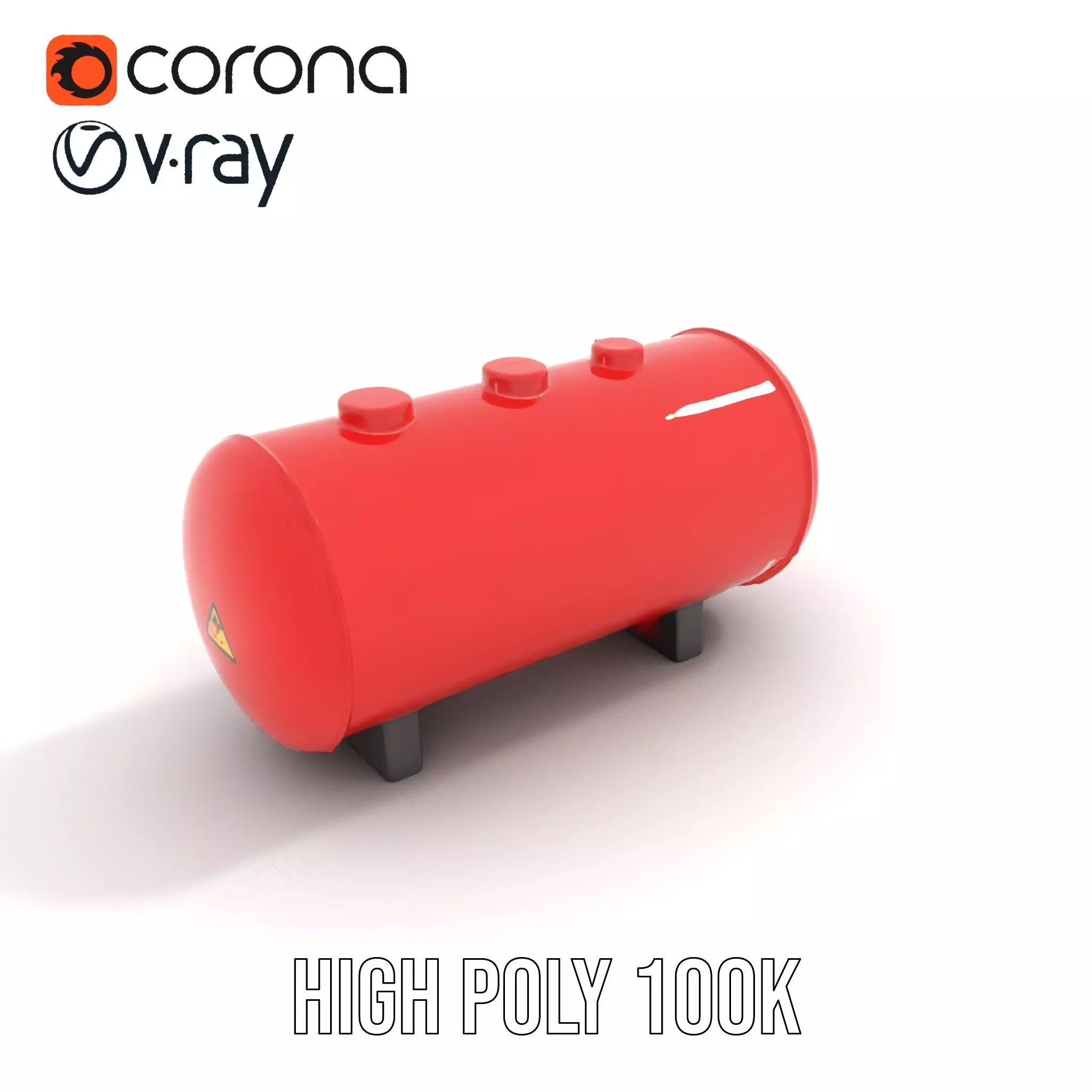 Radiation Tank model pack with PBR textures Low-poly 3D model_15