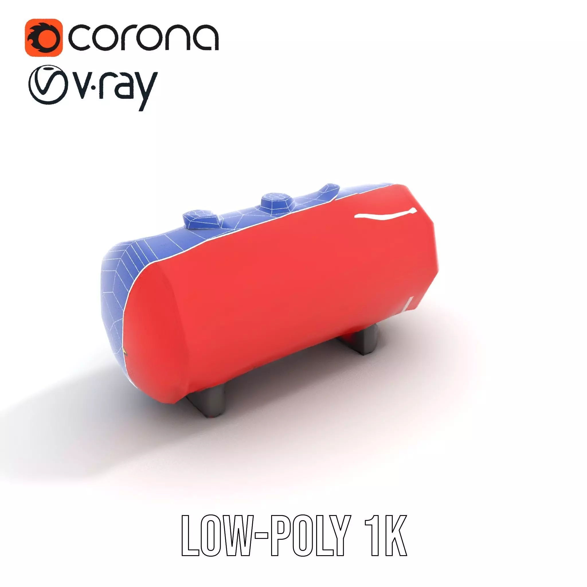 Radiation Tank model pack with PBR textures Low-poly 3D model_17