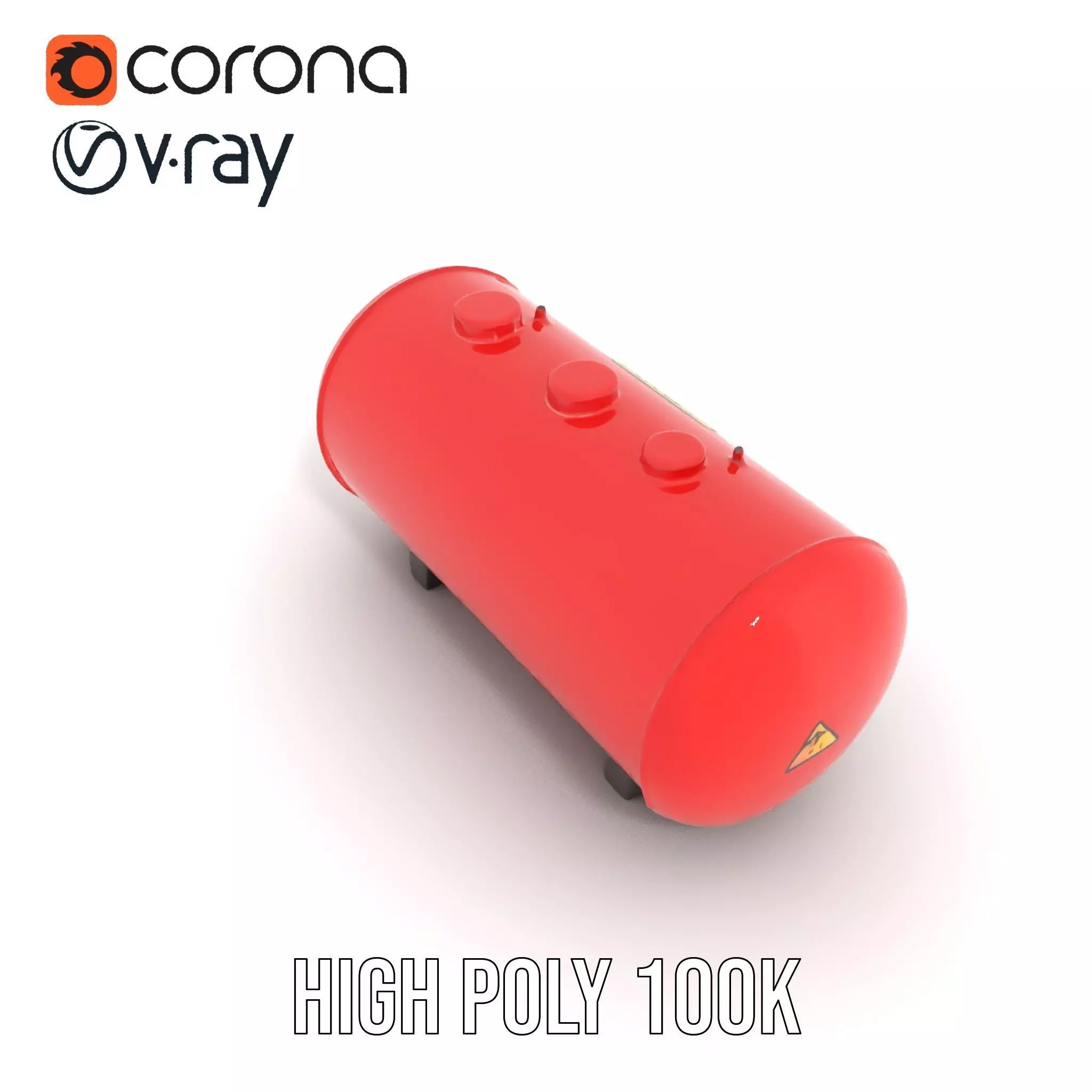 Radiation Tank model pack with PBR textures Low-poly 3D model_28