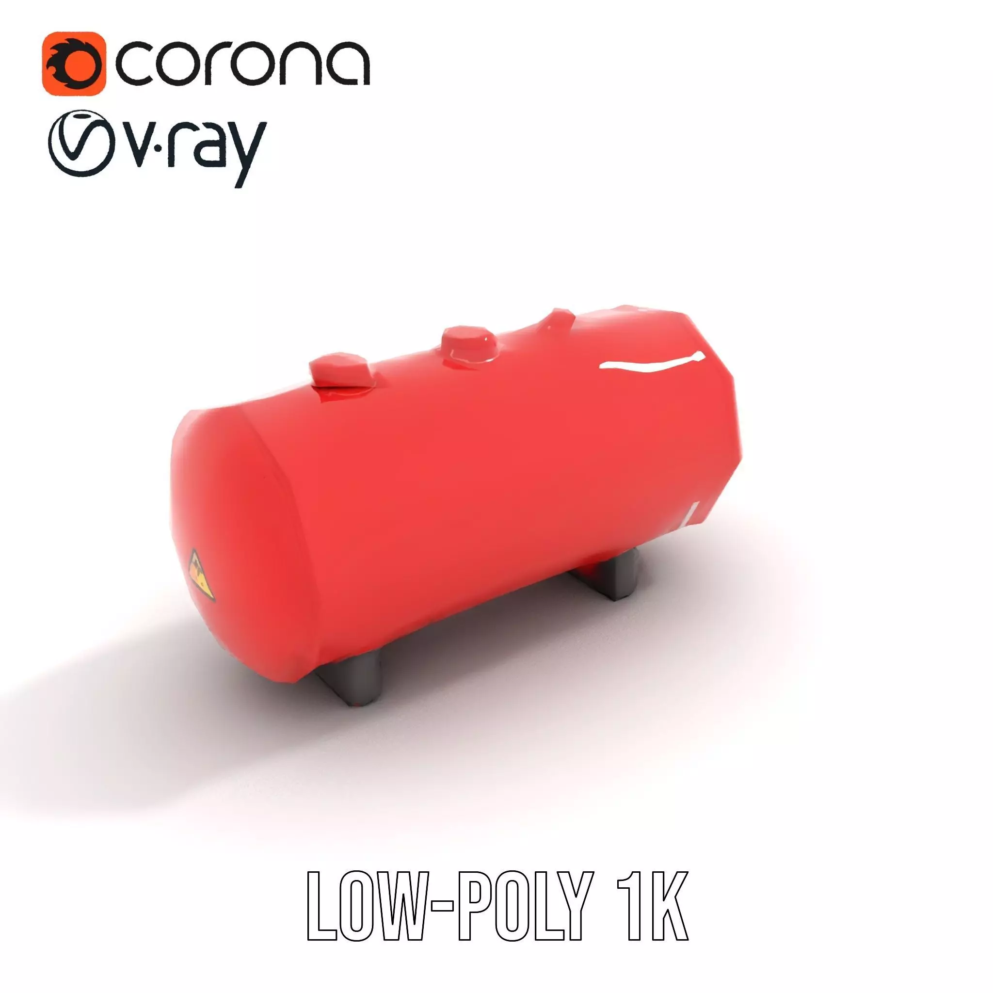 Radiation Tank model pack with PBR textures Low-poly 3D model_12