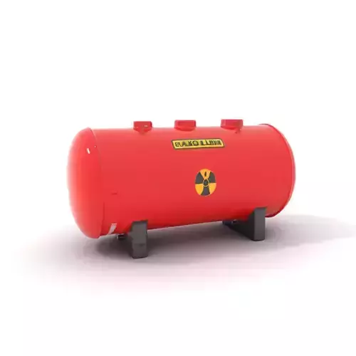 Radiation Tank model pack with PBR textures Low-poly 3D model