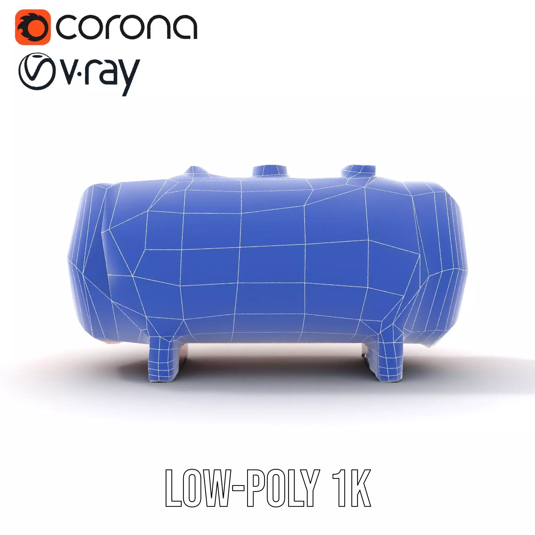 Radiation Tank model pack with PBR textures Low-poly 3D model_27