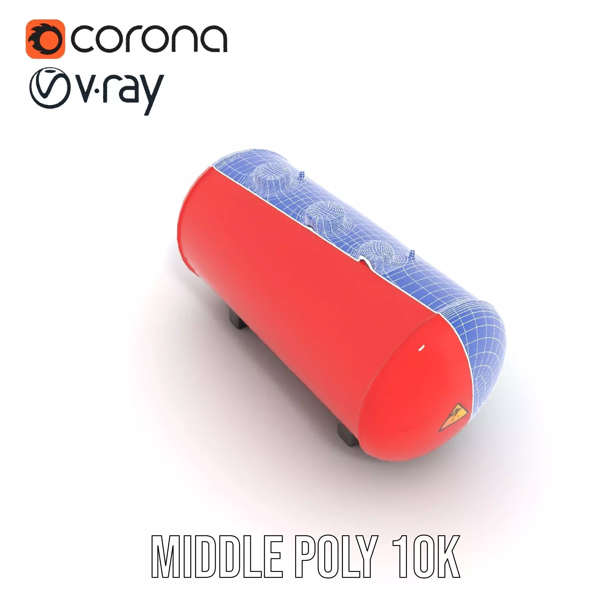 Radiation Tank model pack with PBR textures Low-poly 3D model_19