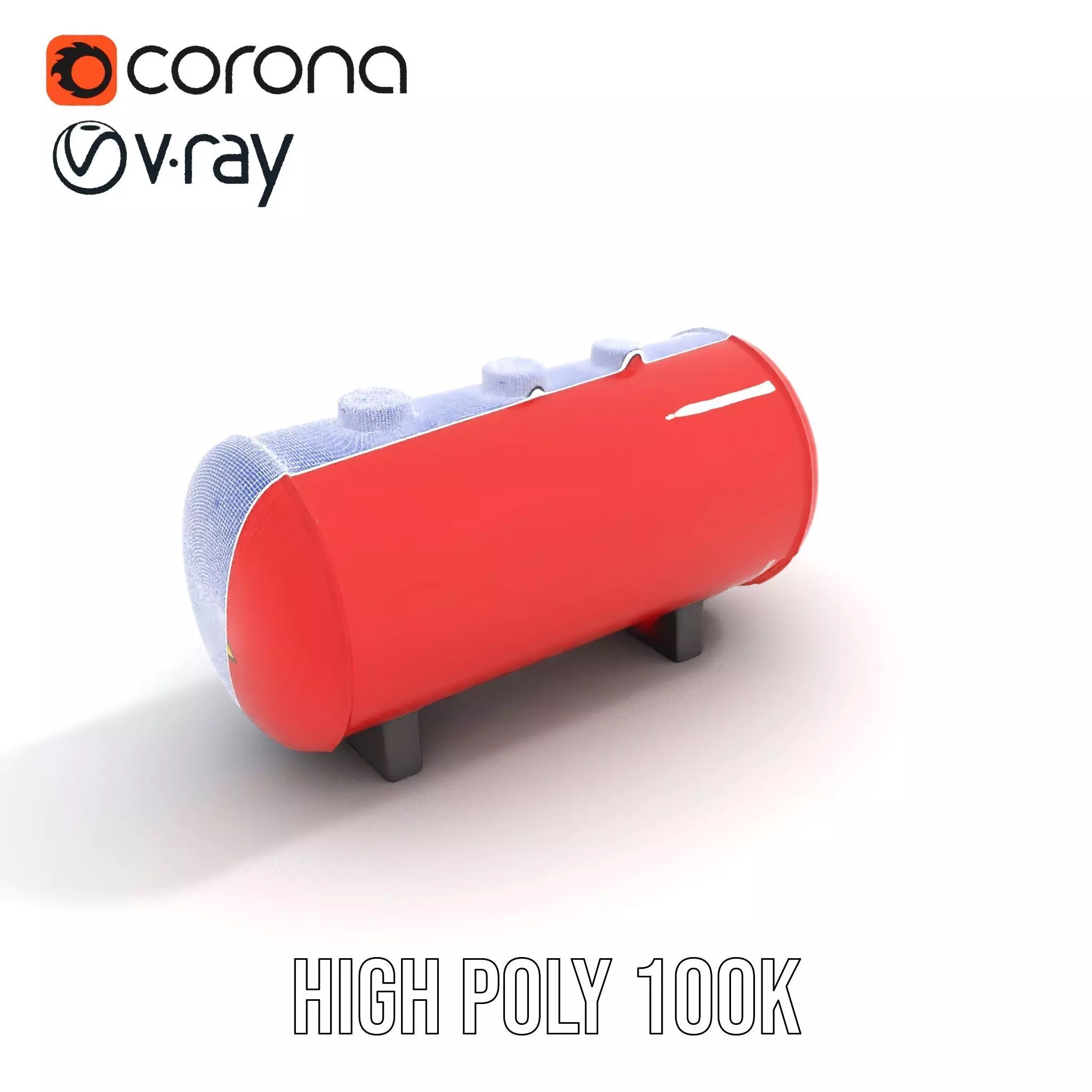 Radiation Tank model pack with PBR textures Low-poly 3D model_31