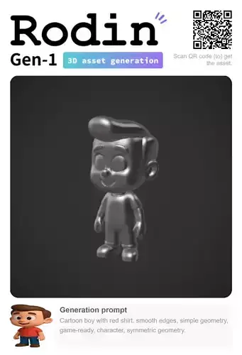 Rony The Cartoon Boy 3D print model