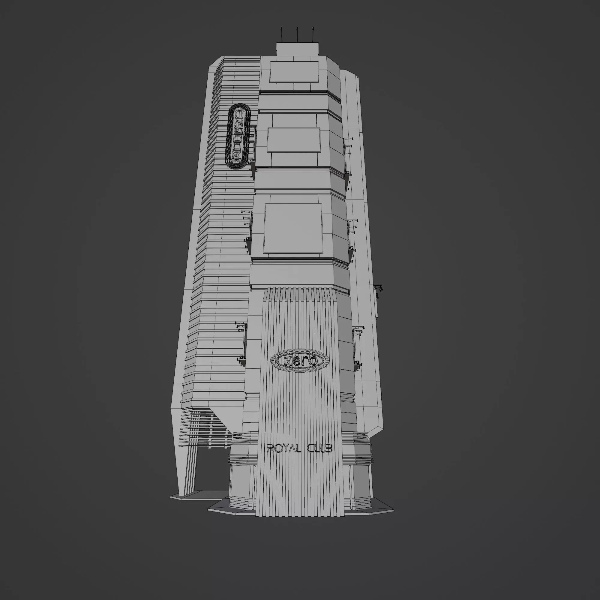 SCIFI CYBERPUNK FUTURISTIC NEON SKYSCRAPER 09 Low-poly 3D model_13
