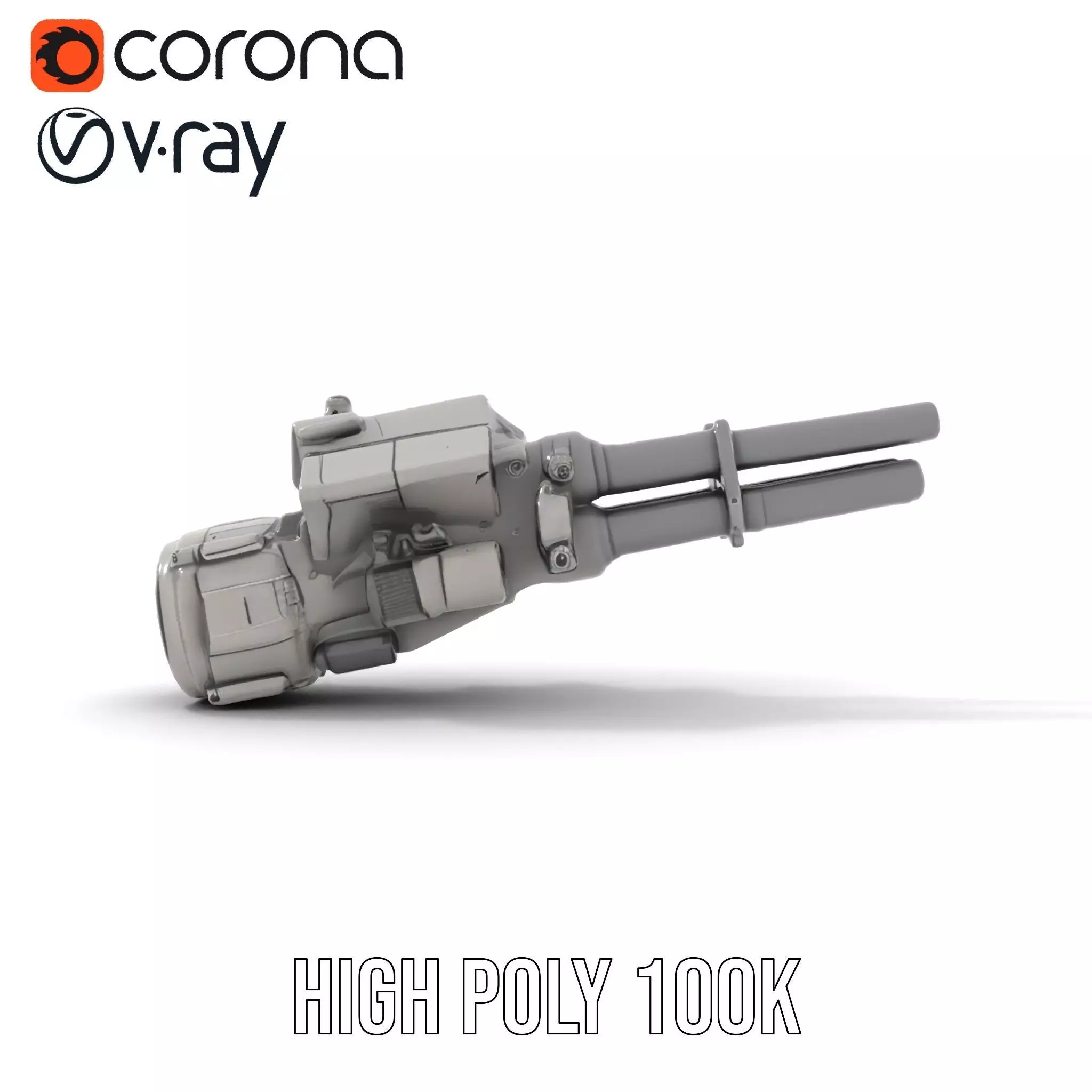 Tactical Weapon Attachment Model Pack Low-poly 3D model_23