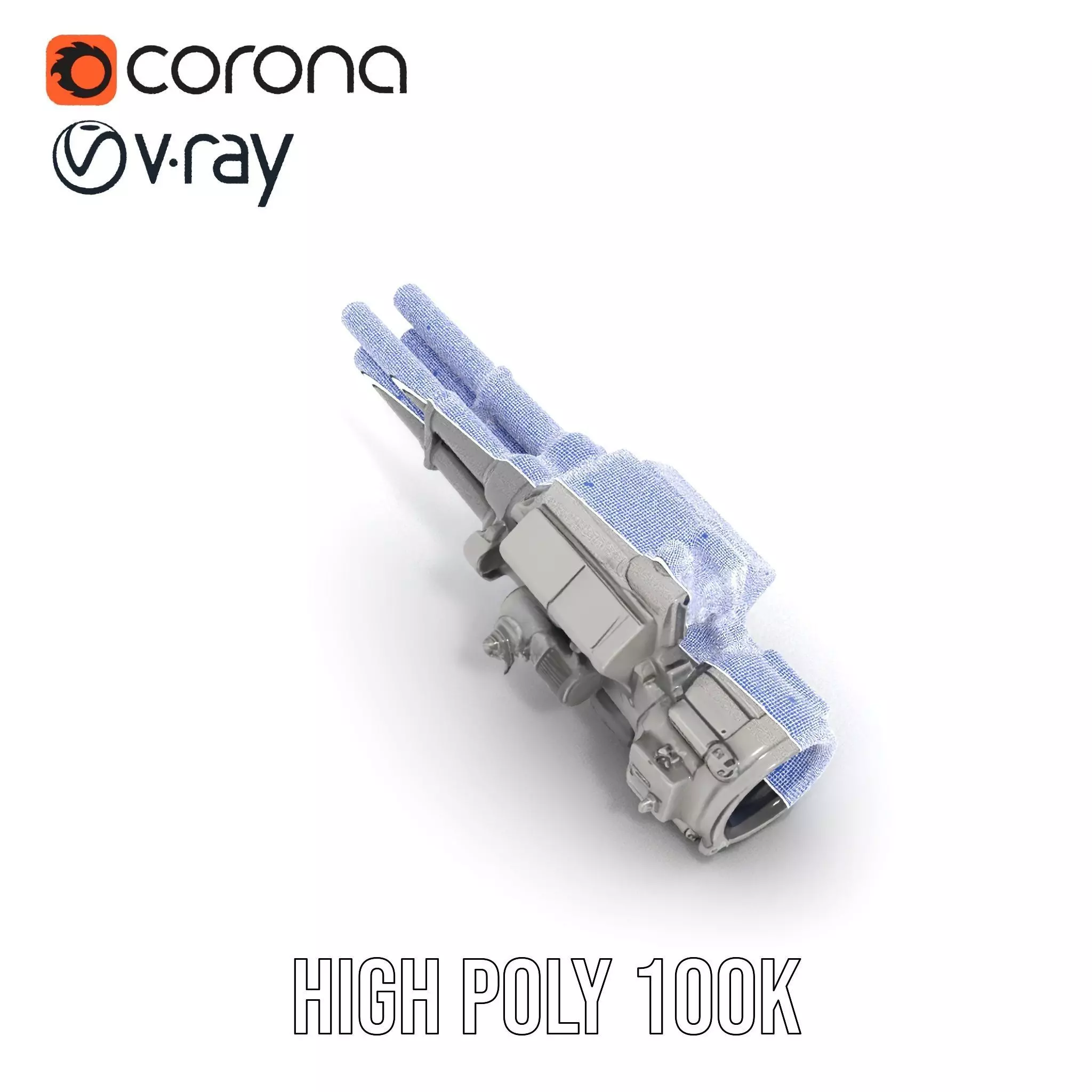 Tactical Weapon Attachment Model Pack Low-poly 3D model_31