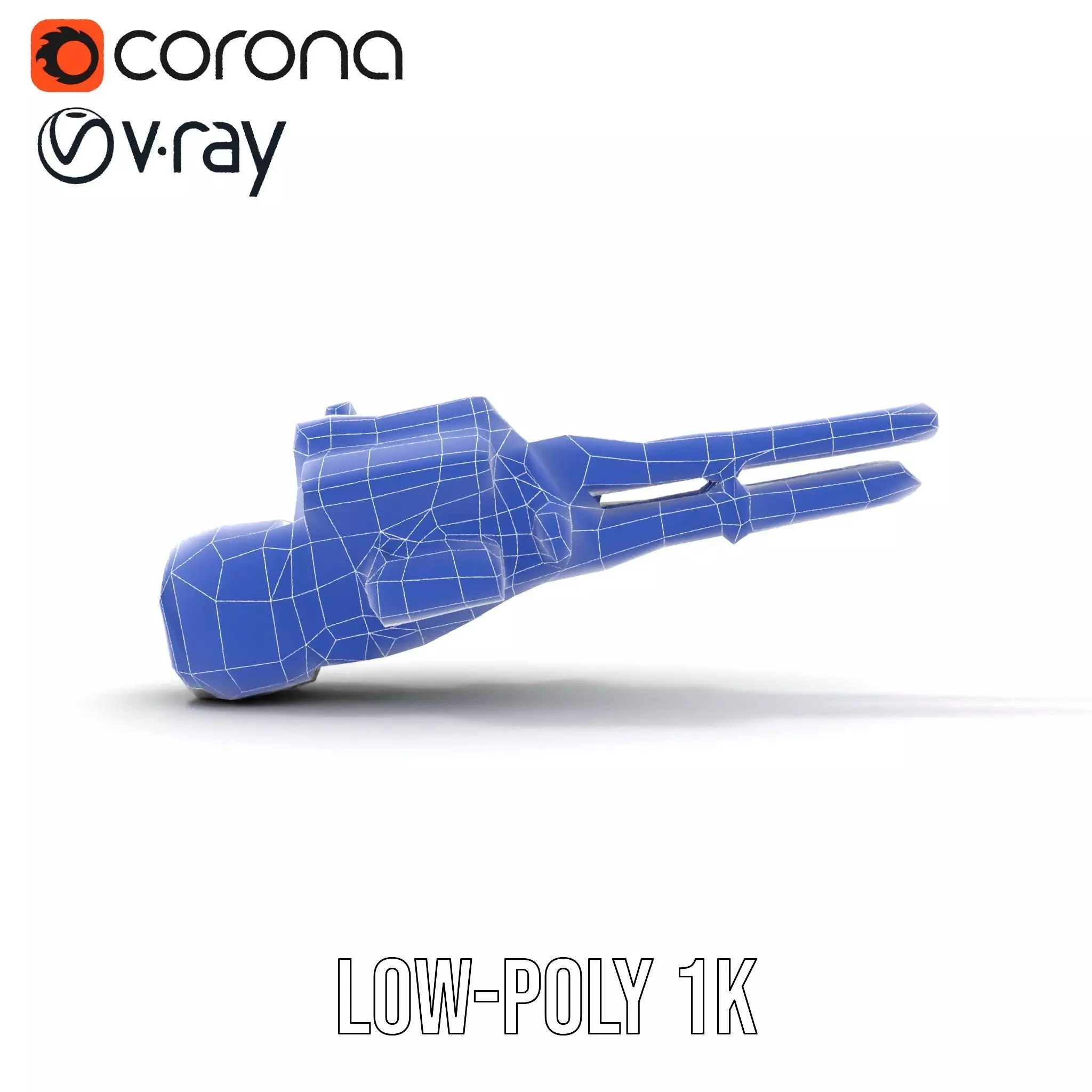 Tactical Weapon Attachment Model Pack Low-poly 3D model_12