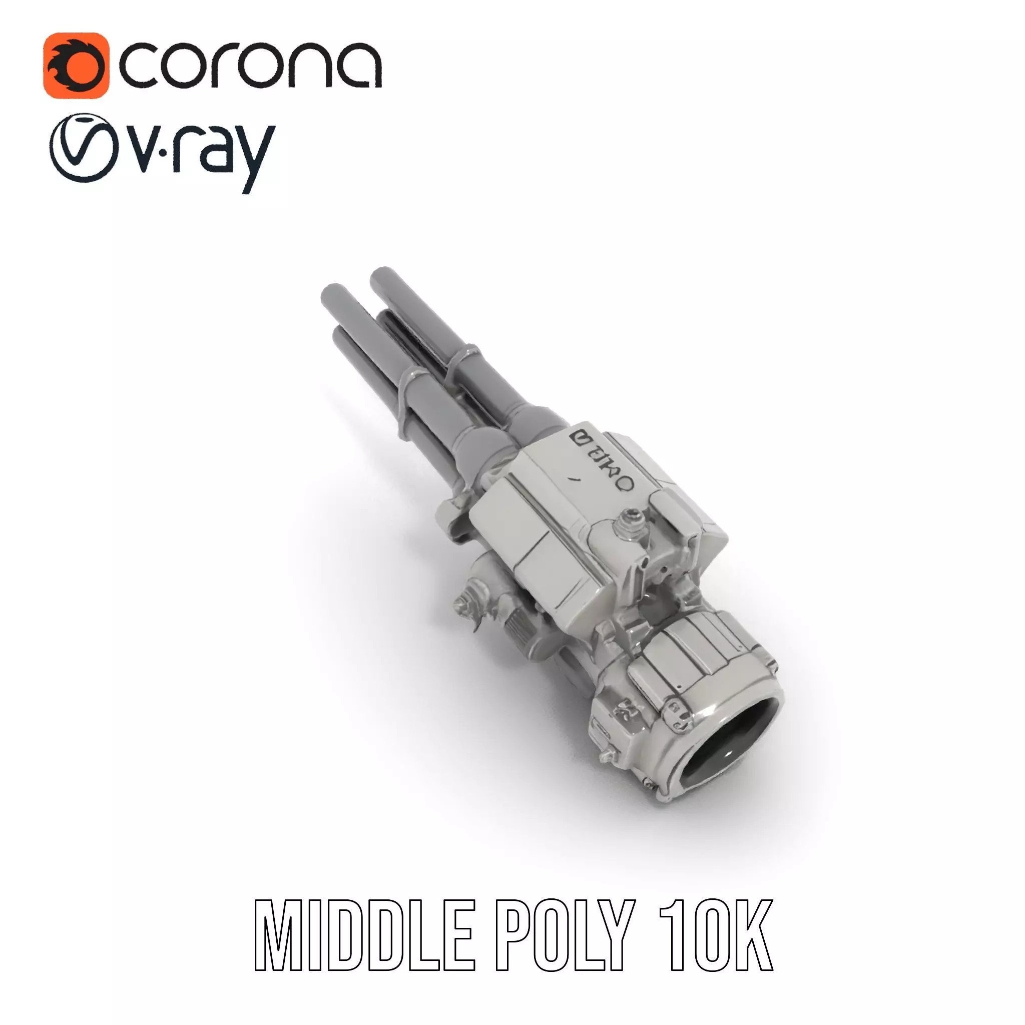 Tactical Weapon Attachment Model Pack Low-poly 3D model_6