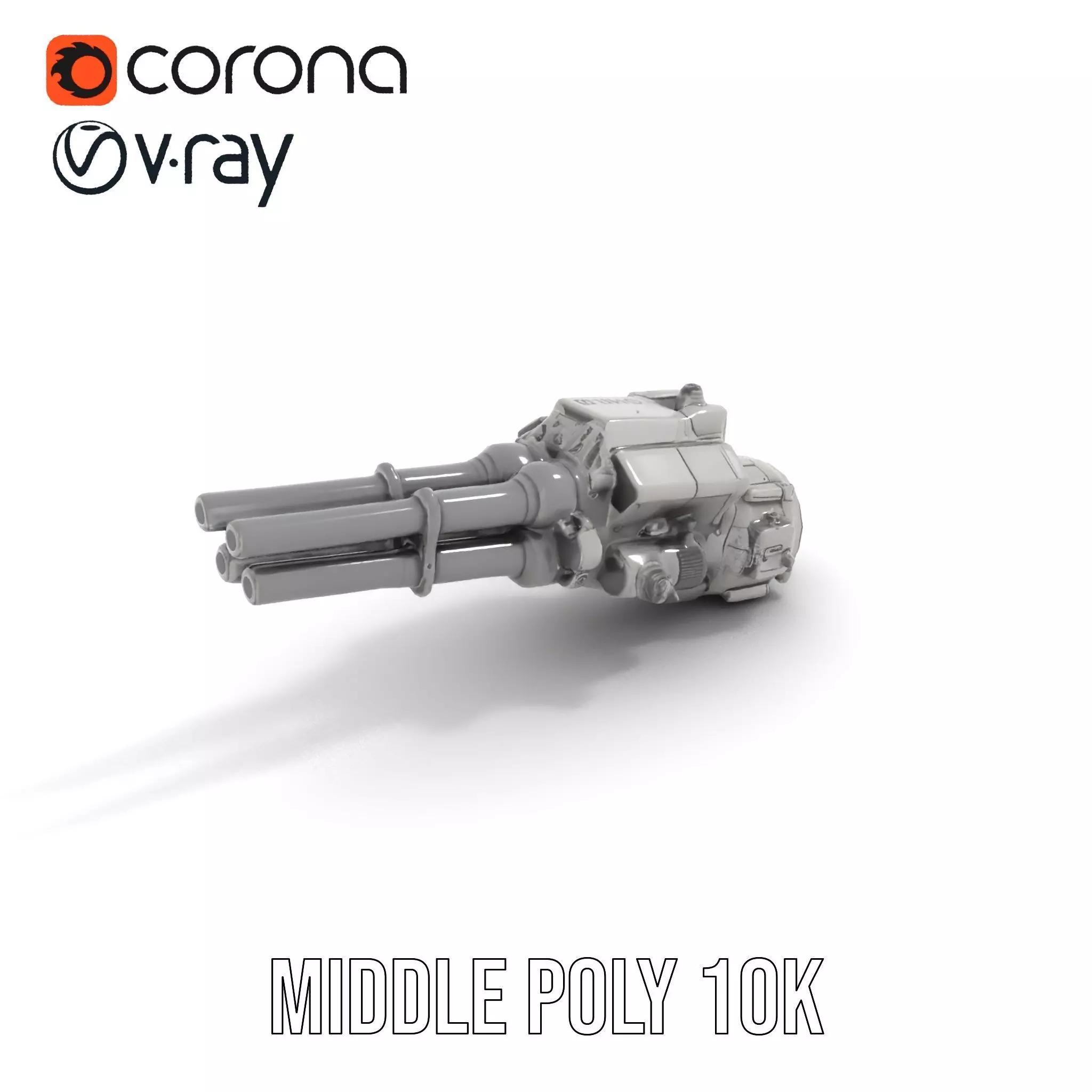 Tactical Weapon Attachment Model Pack Low-poly 3D model_11