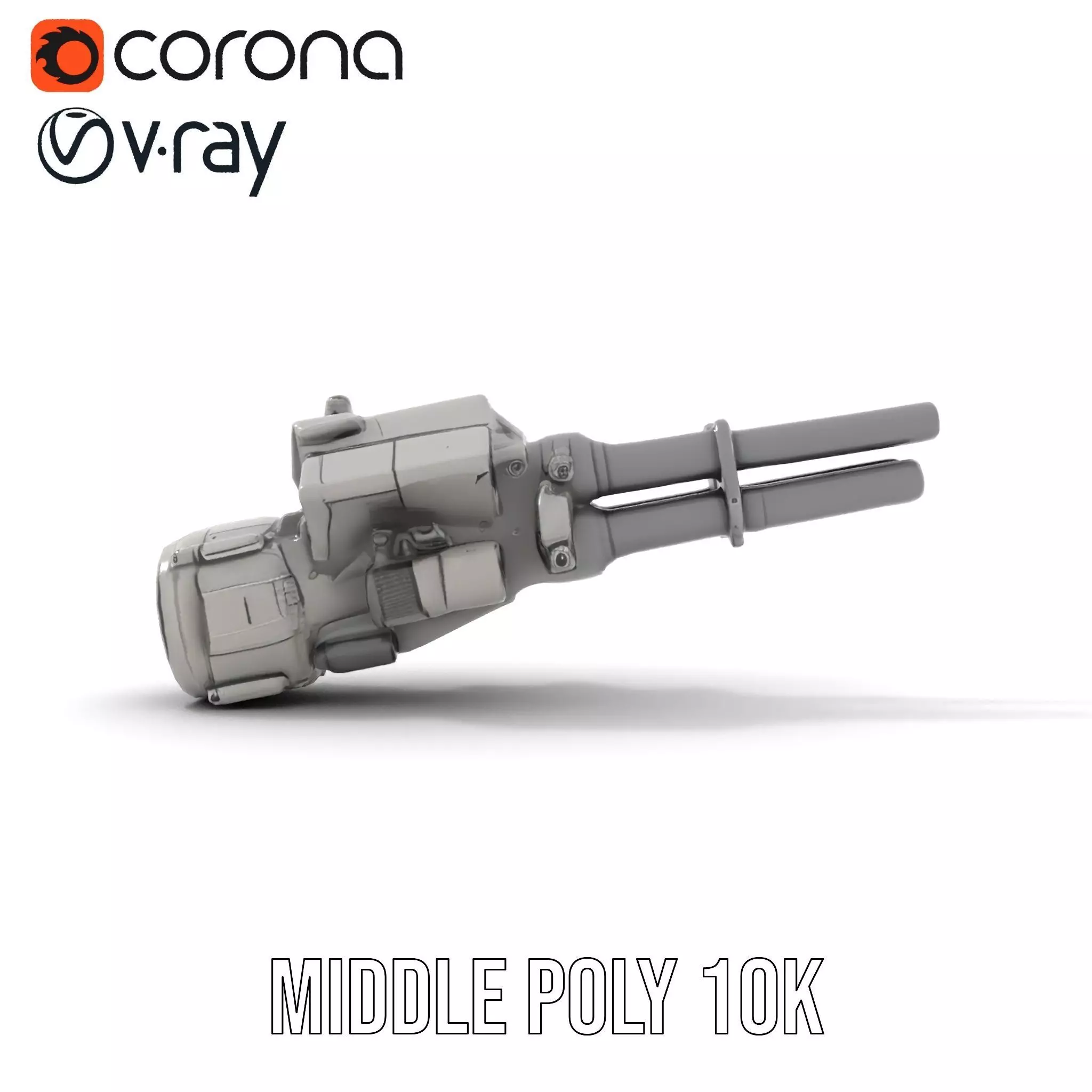 Tactical Weapon Attachment Model Pack Low-poly 3D model_5