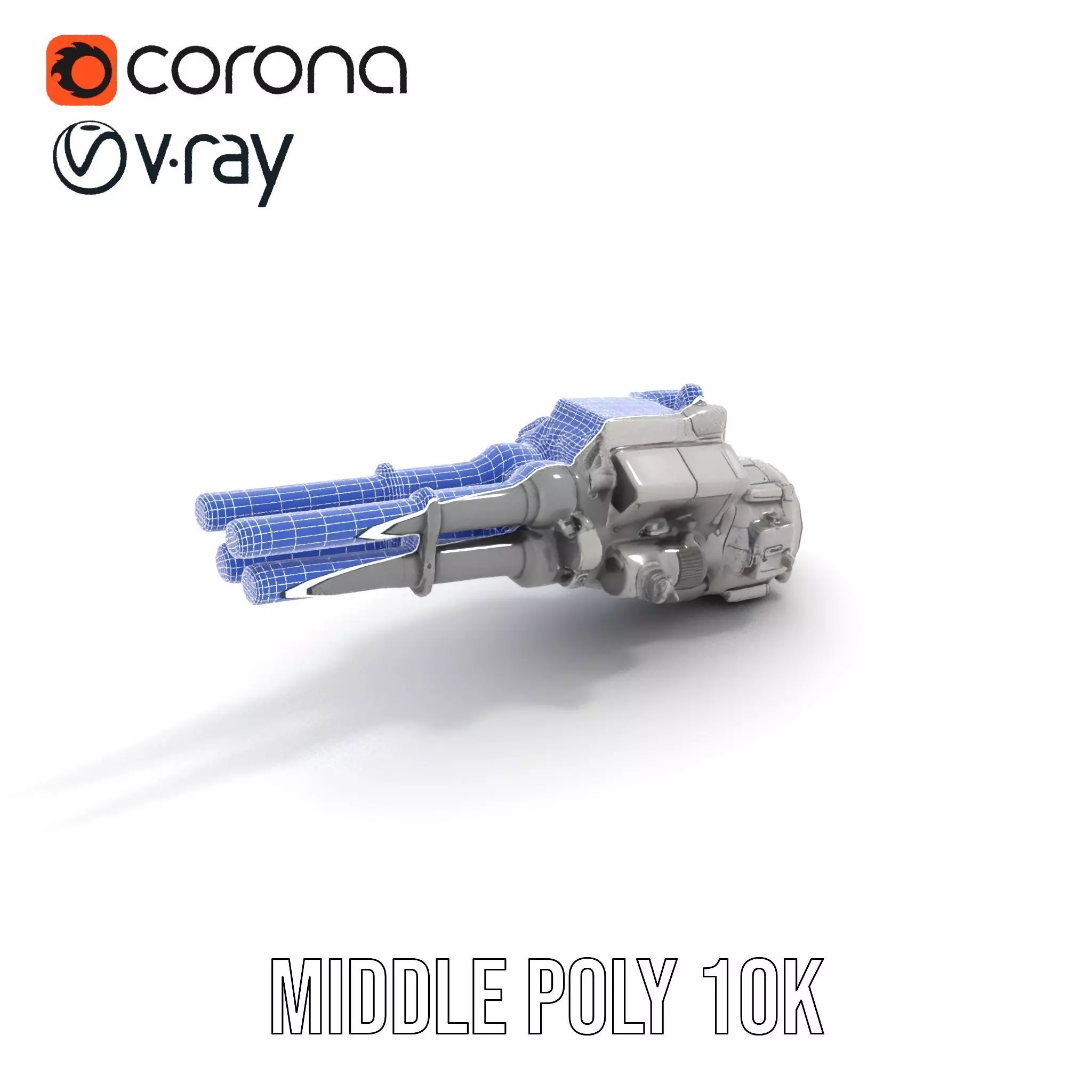 Tactical Weapon Attachment Model Pack Low-poly 3D model_15