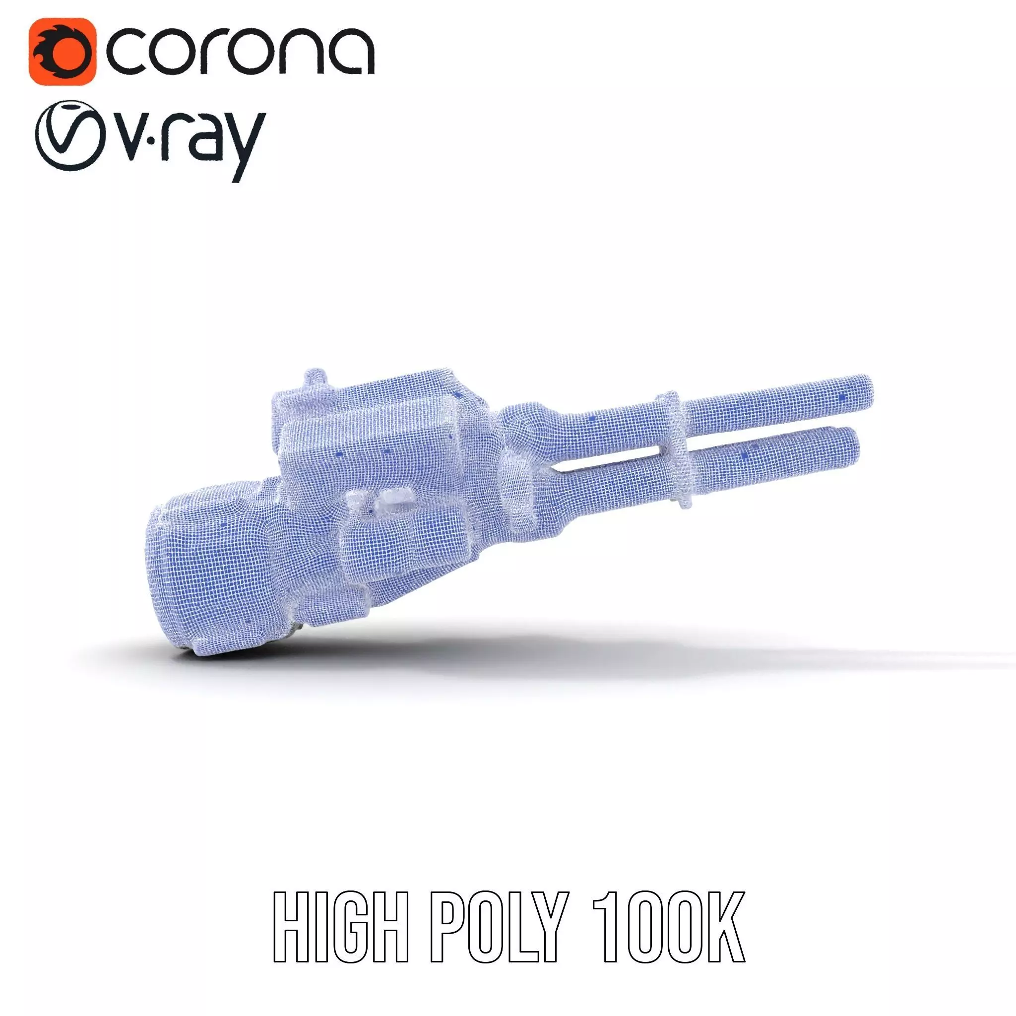 Tactical Weapon Attachment Model Pack Low-poly 3D model_33