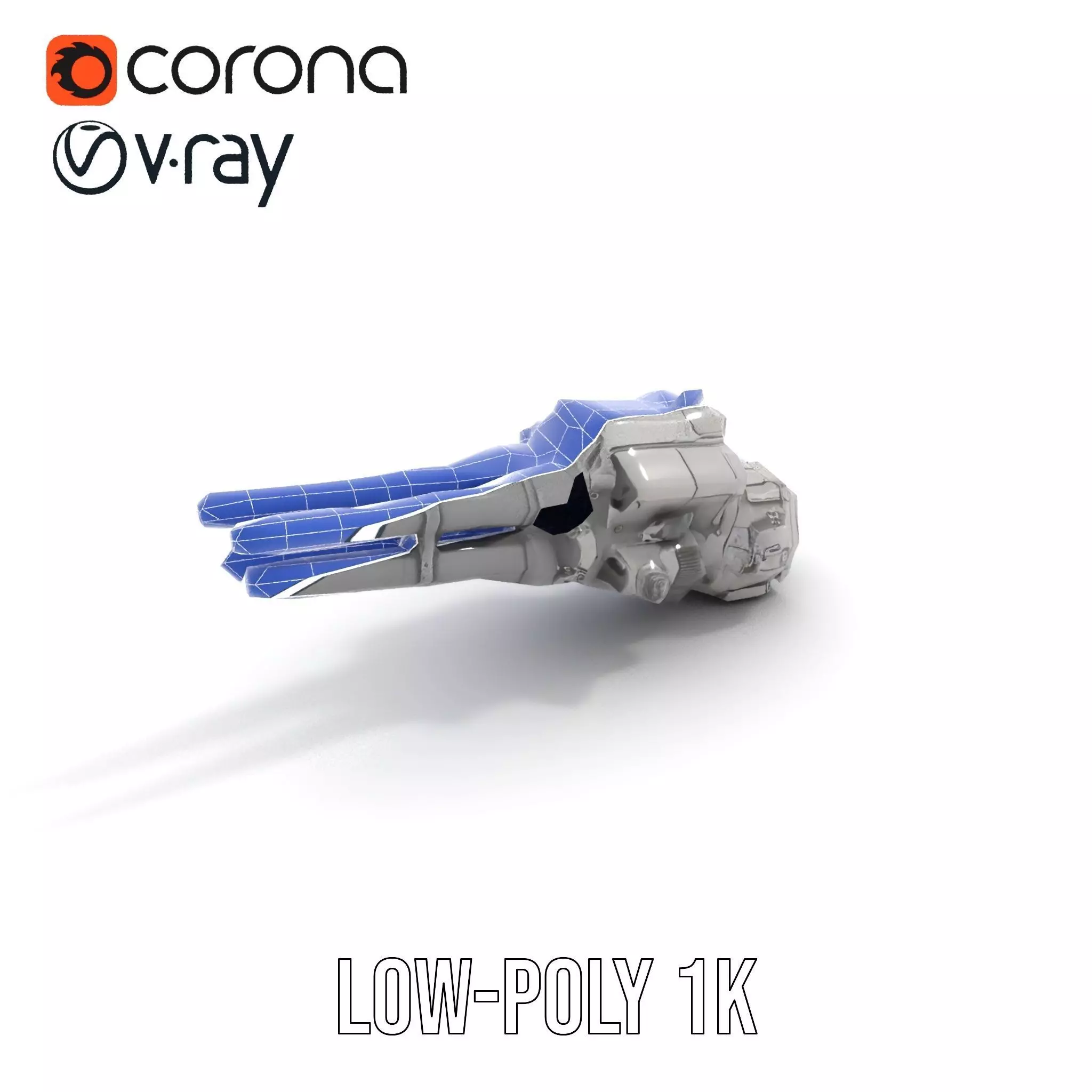 Tactical Weapon Attachment Model Pack Low-poly 3D model_19