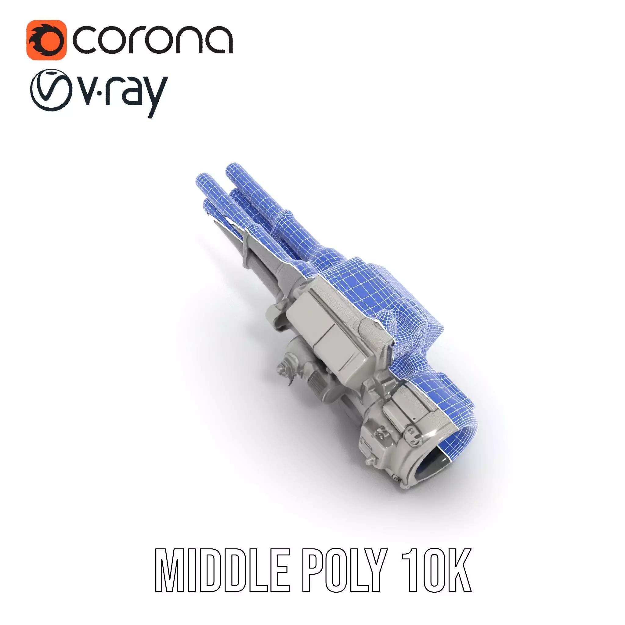 Tactical Weapon Attachment Model Pack Low-poly 3D model_29