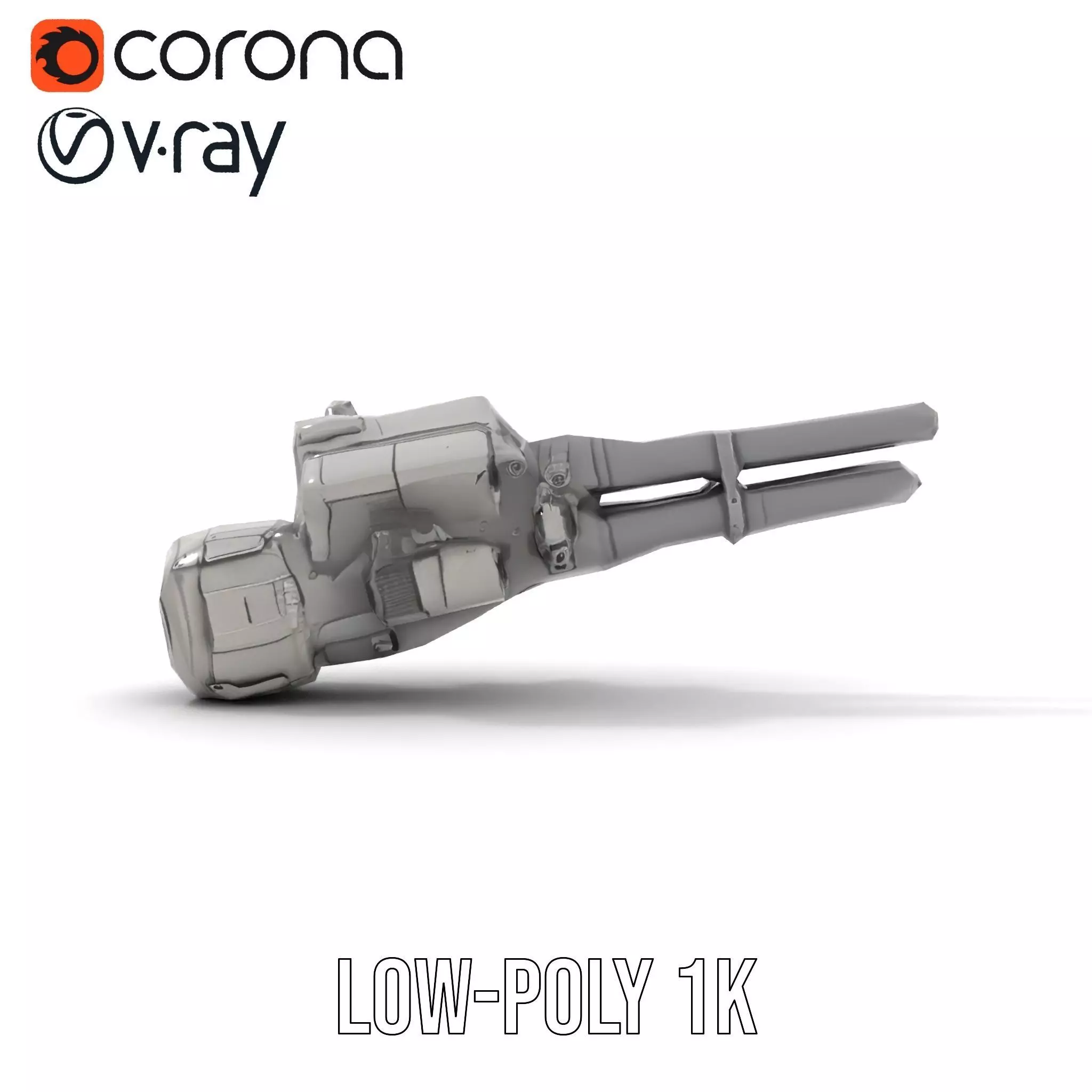 Tactical Weapon Attachment Model Pack Low-poly 3D model_22