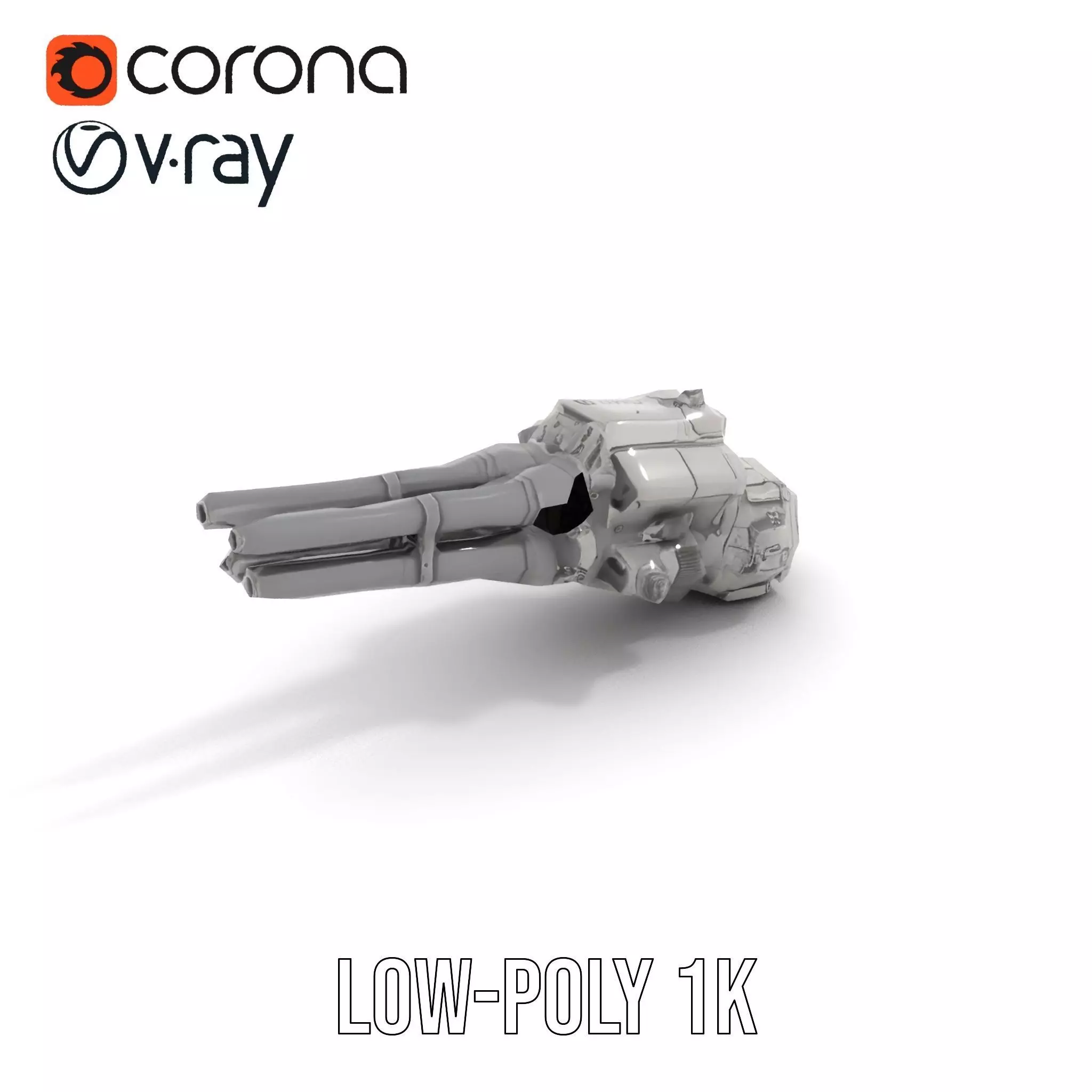 Tactical Weapon Attachment Model Pack Low-poly 3D model_7