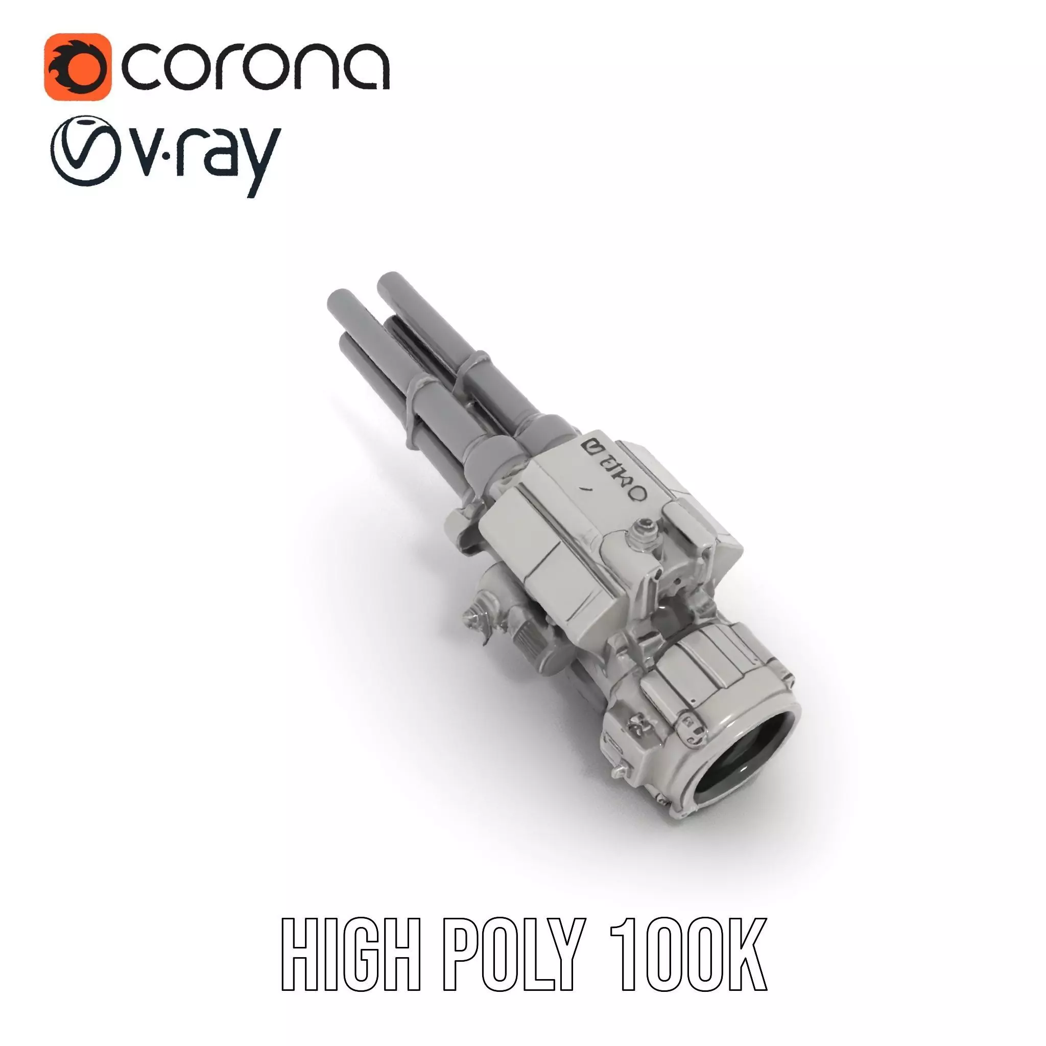 Tactical Weapon Attachment Model Pack Low-poly 3D model_28