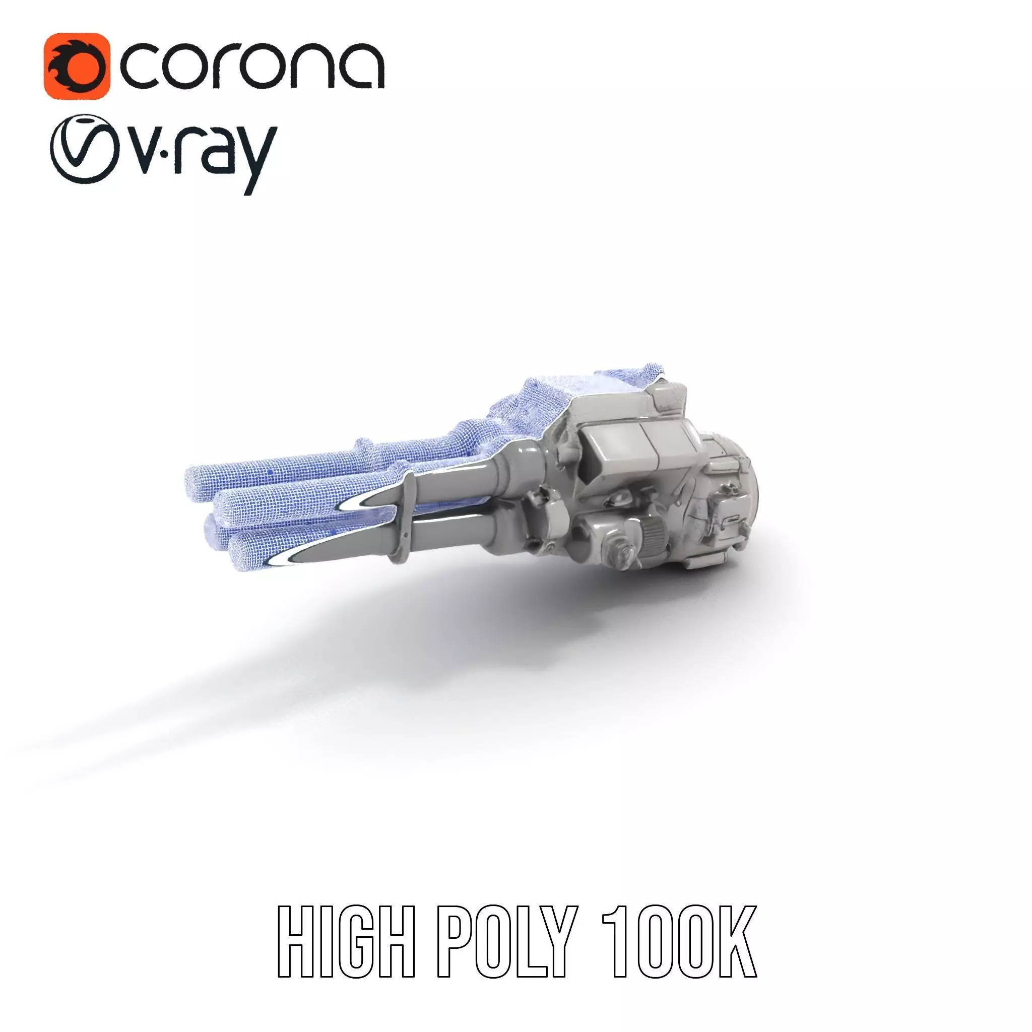 Tactical Weapon Attachment Model Pack Low-poly 3D model_20