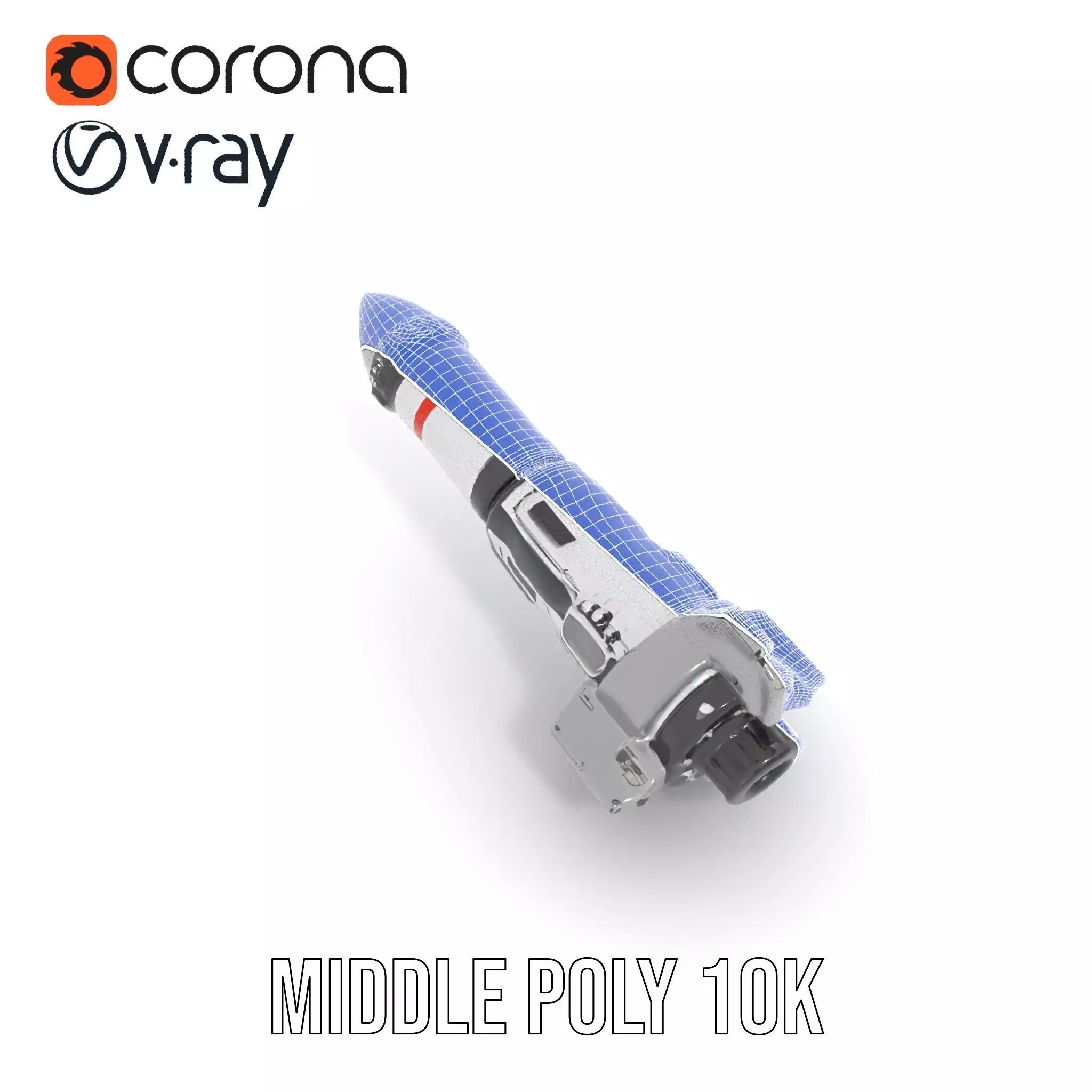 Futuristic Rocket Model Pack with Detailed Features Low-poly 3D model_29