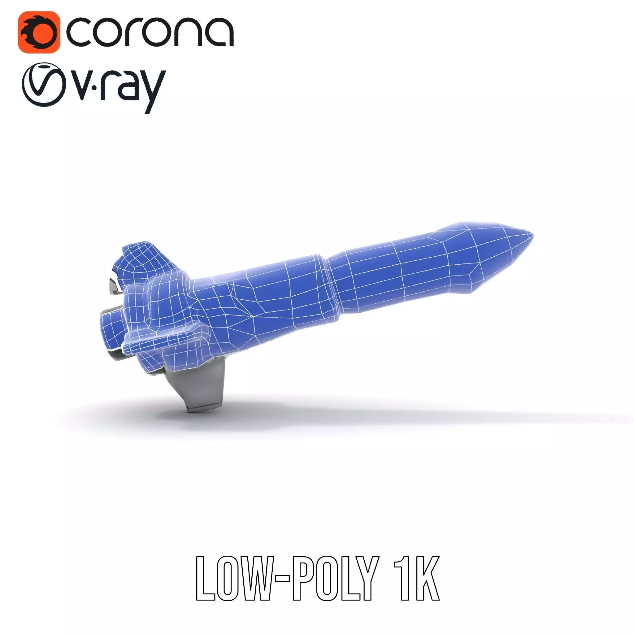 Futuristic Rocket Model Pack with Detailed Features Low-poly 3D model_21