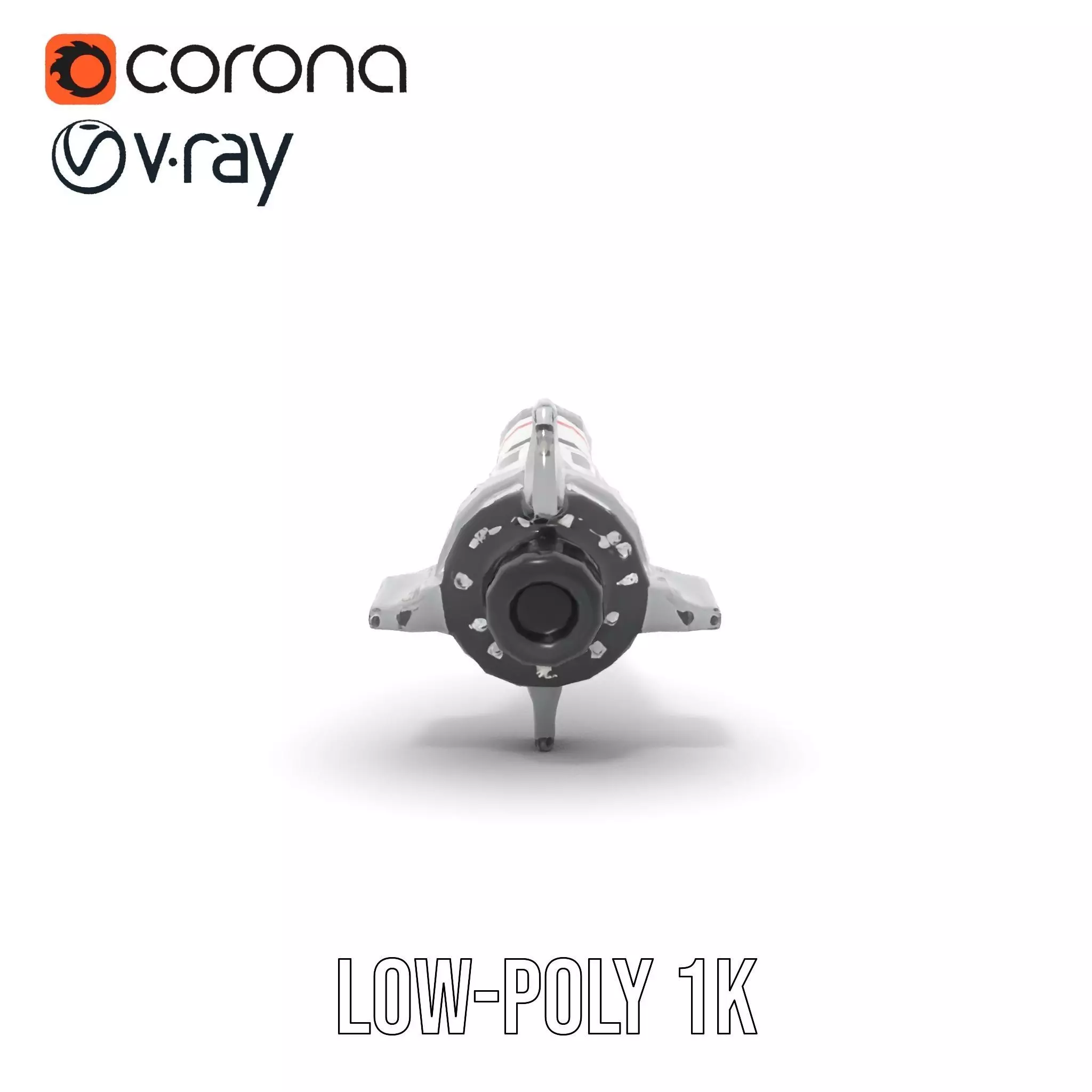 Futuristic Rocket Model Pack with Detailed Features Low-poly 3D model_10