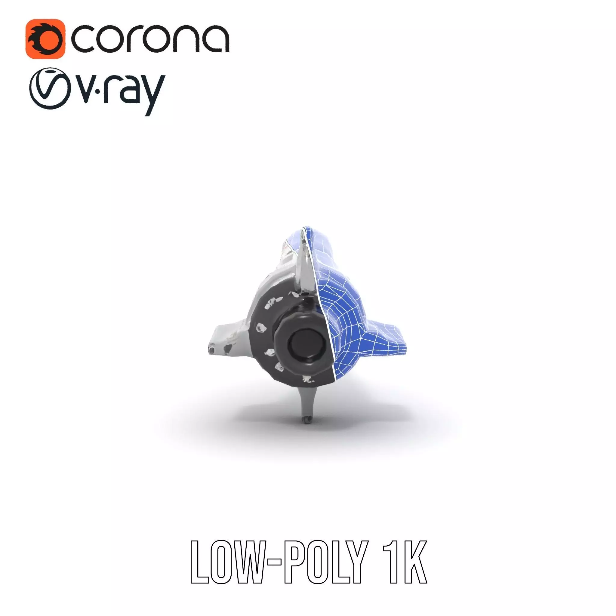 Futuristic Rocket Model Pack with Detailed Features Low-poly 3D model_18