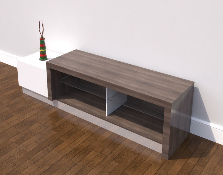 TV Stand-04 and Vase 3D model_3