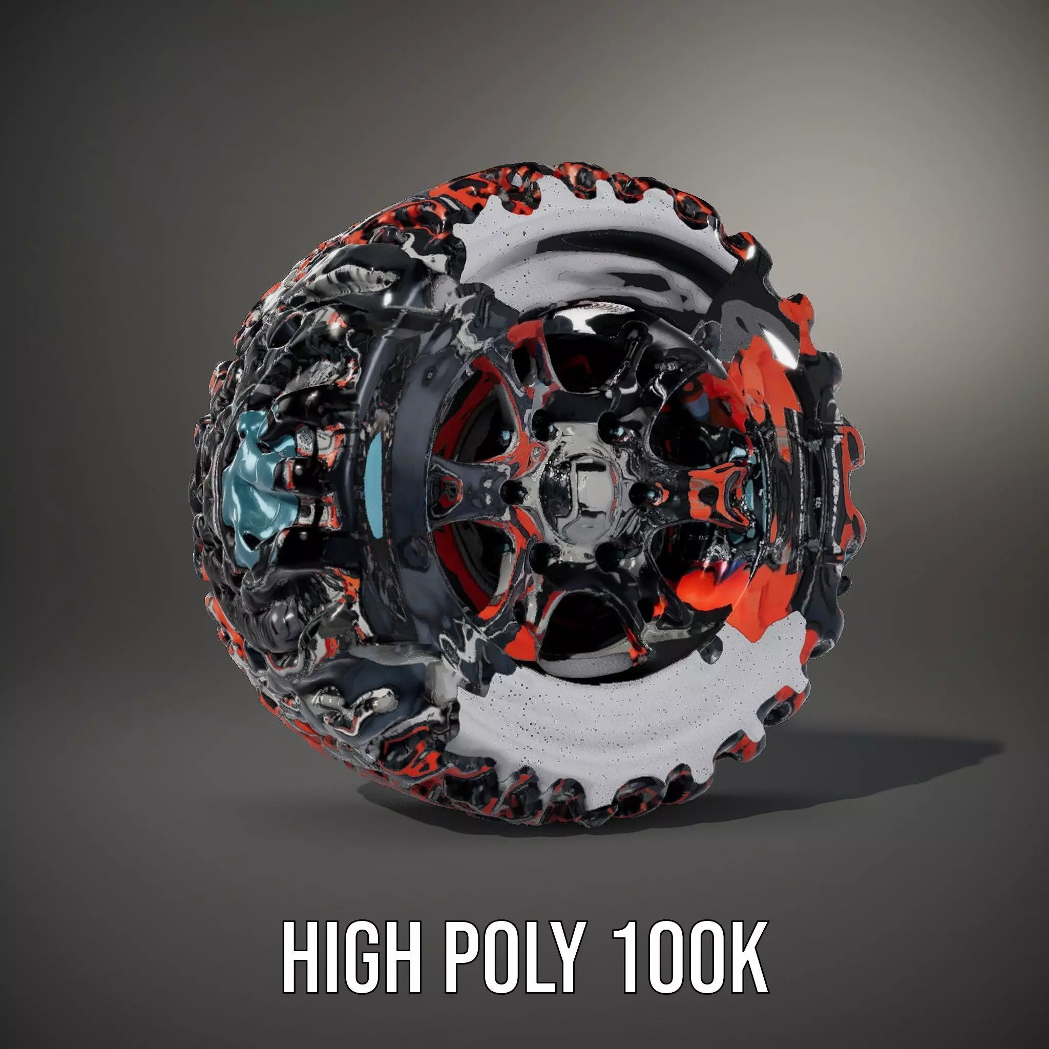 Futuristic Engine Model Pack with Detailed Components Low-poly 3D model_26
