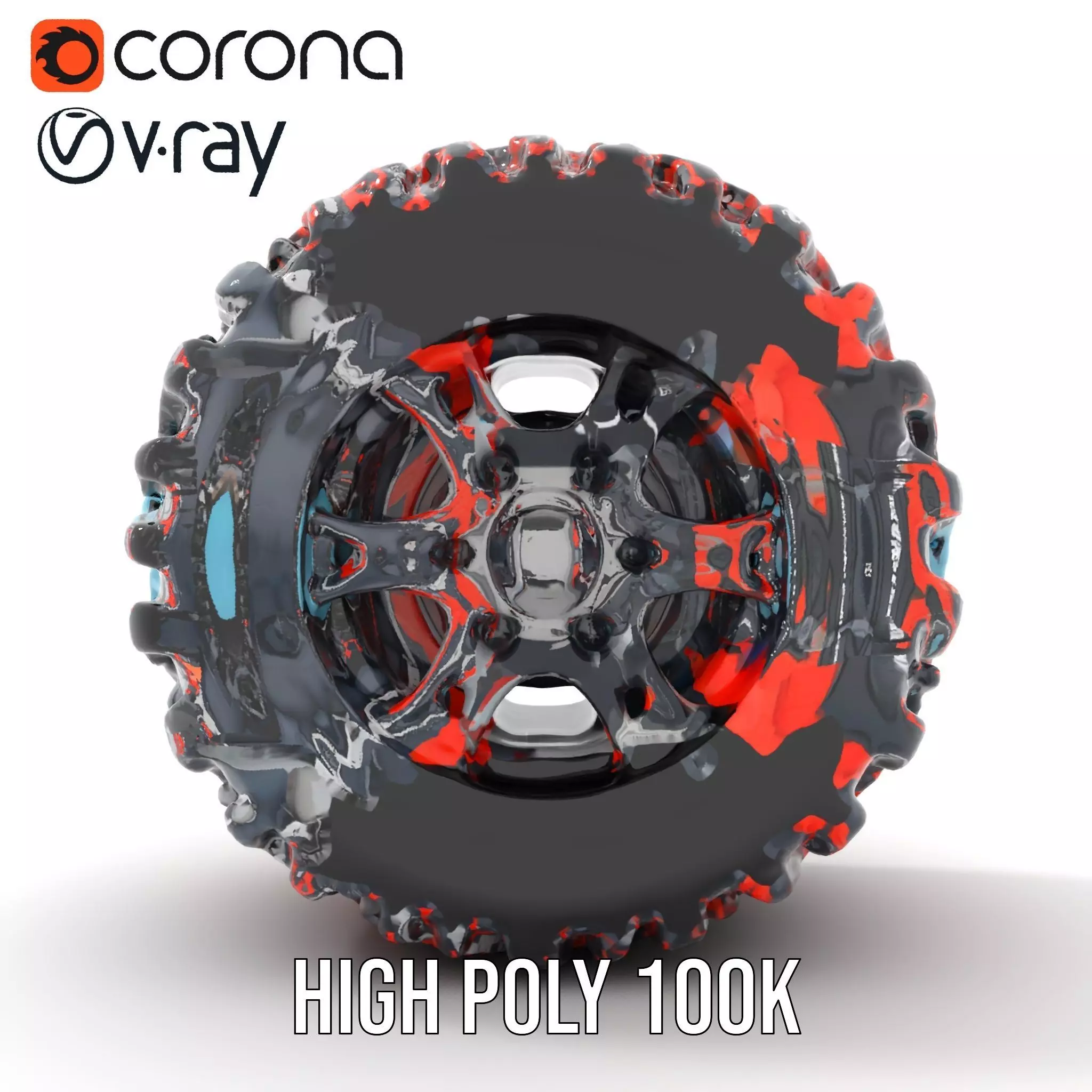 Futuristic Engine Model Pack with Detailed Components Low-poly 3D model_17