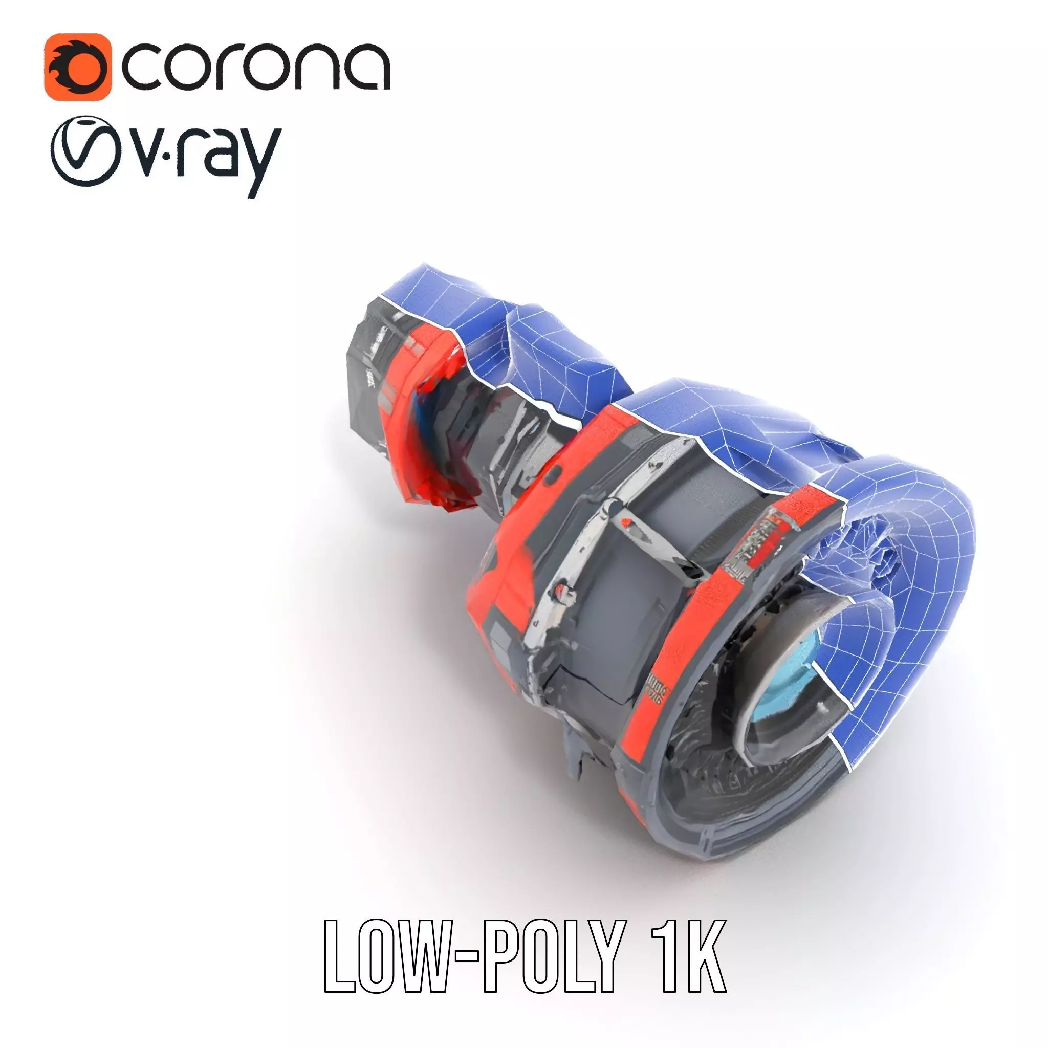 Futuristic Engine Model Pack with Detailed Components Low-poly 3D model_28