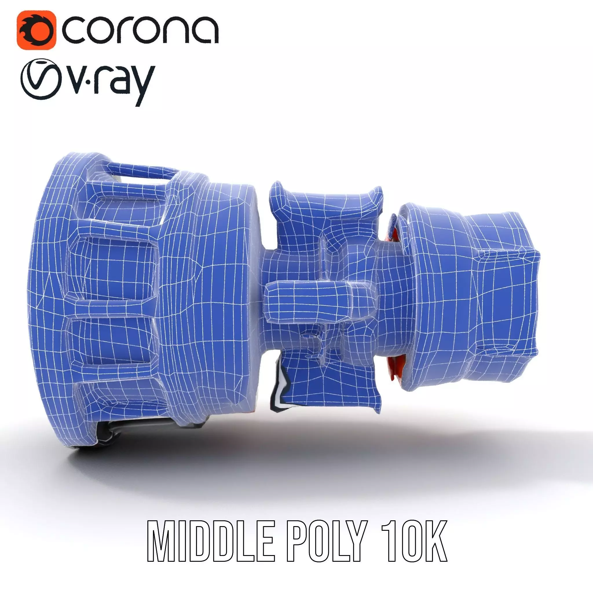 Futuristic Engine Model Pack with Detailed Components Low-poly 3D model_24