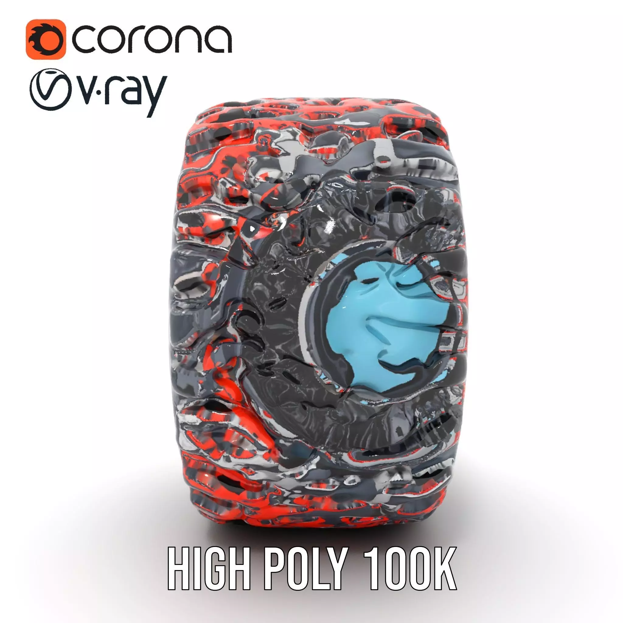 Futuristic Engine Model Pack with Detailed Components Low-poly 3D model_23