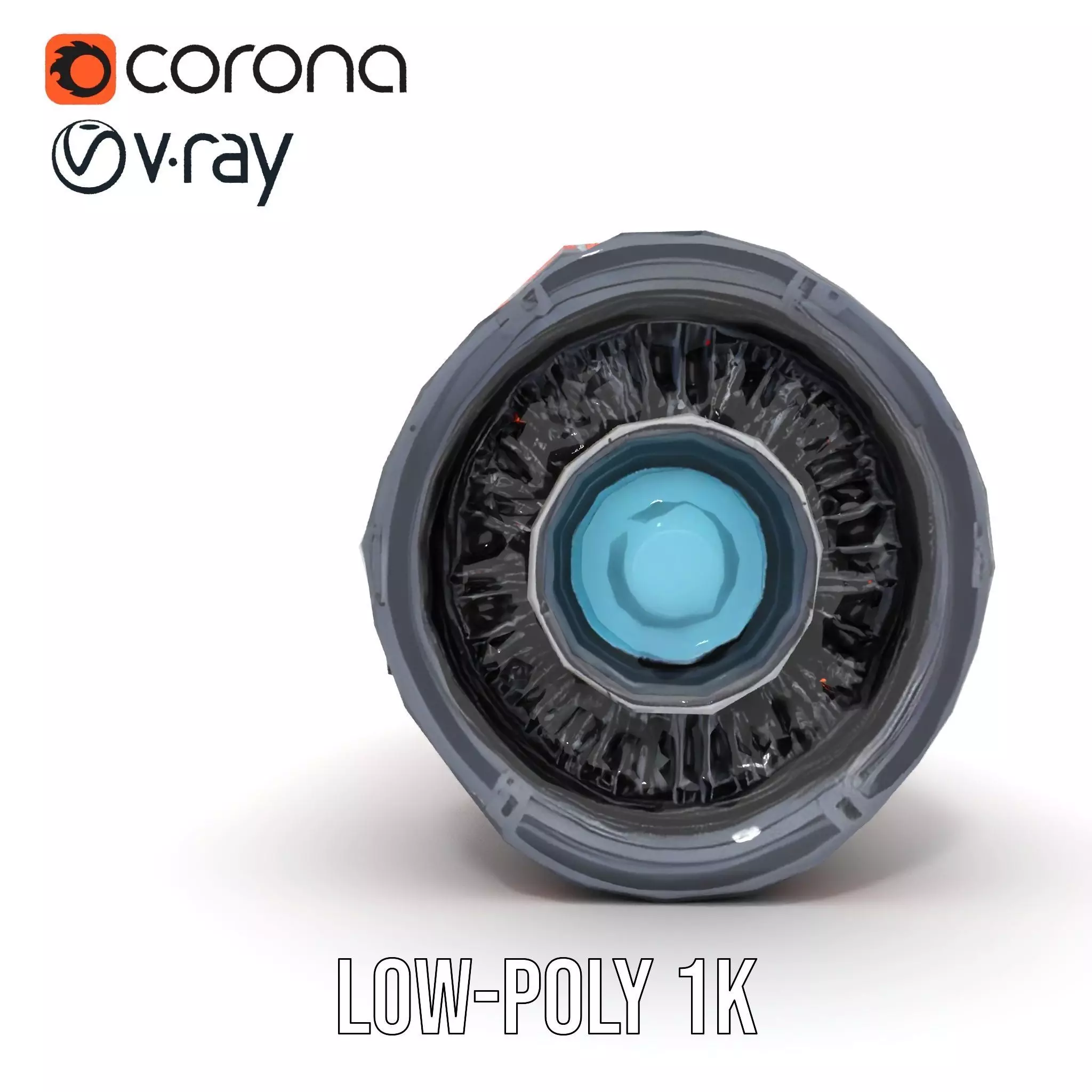 Futuristic Engine Model Pack with Detailed Components Low-poly 3D model_13