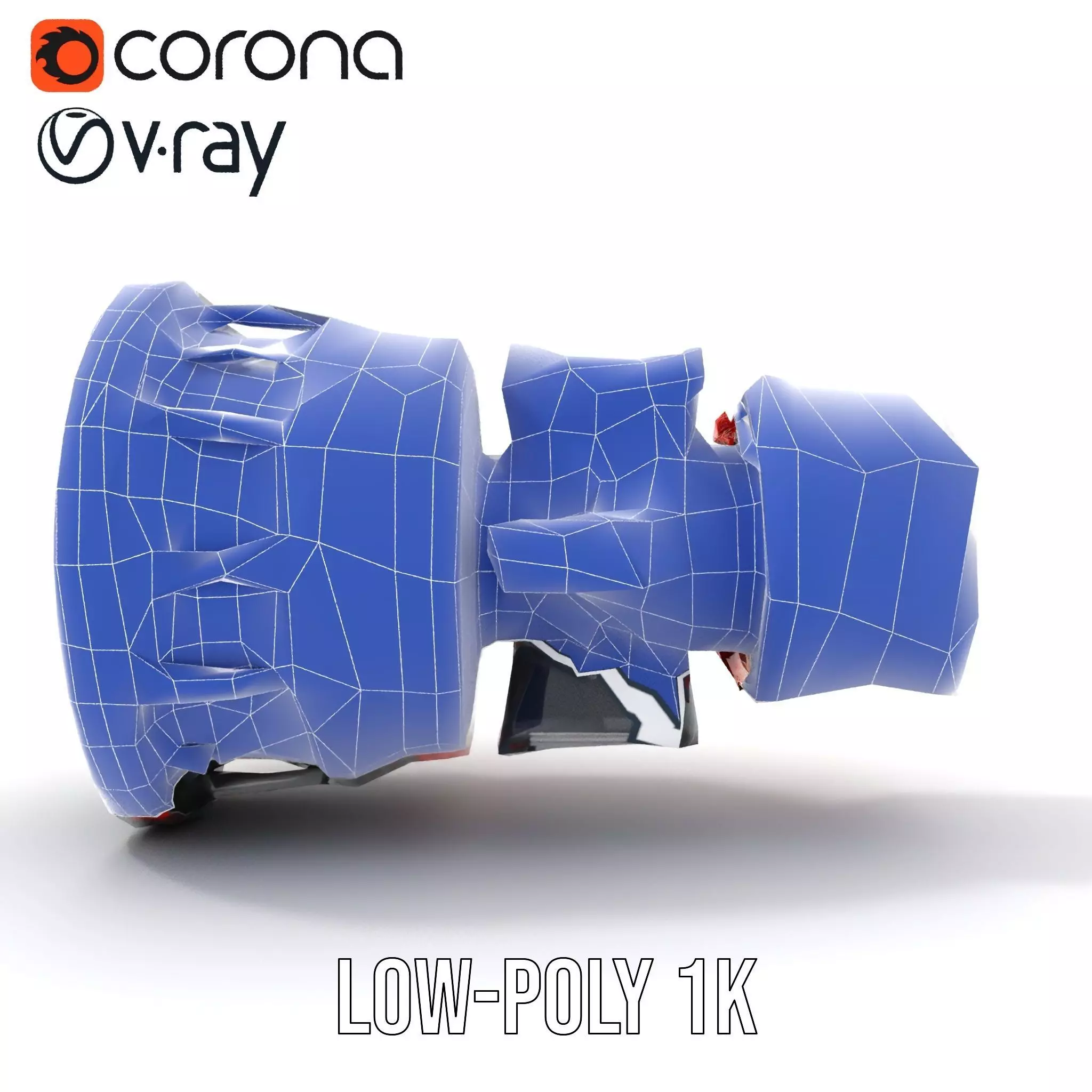 Futuristic Engine Model Pack with Detailed Components Low-poly 3D model_16