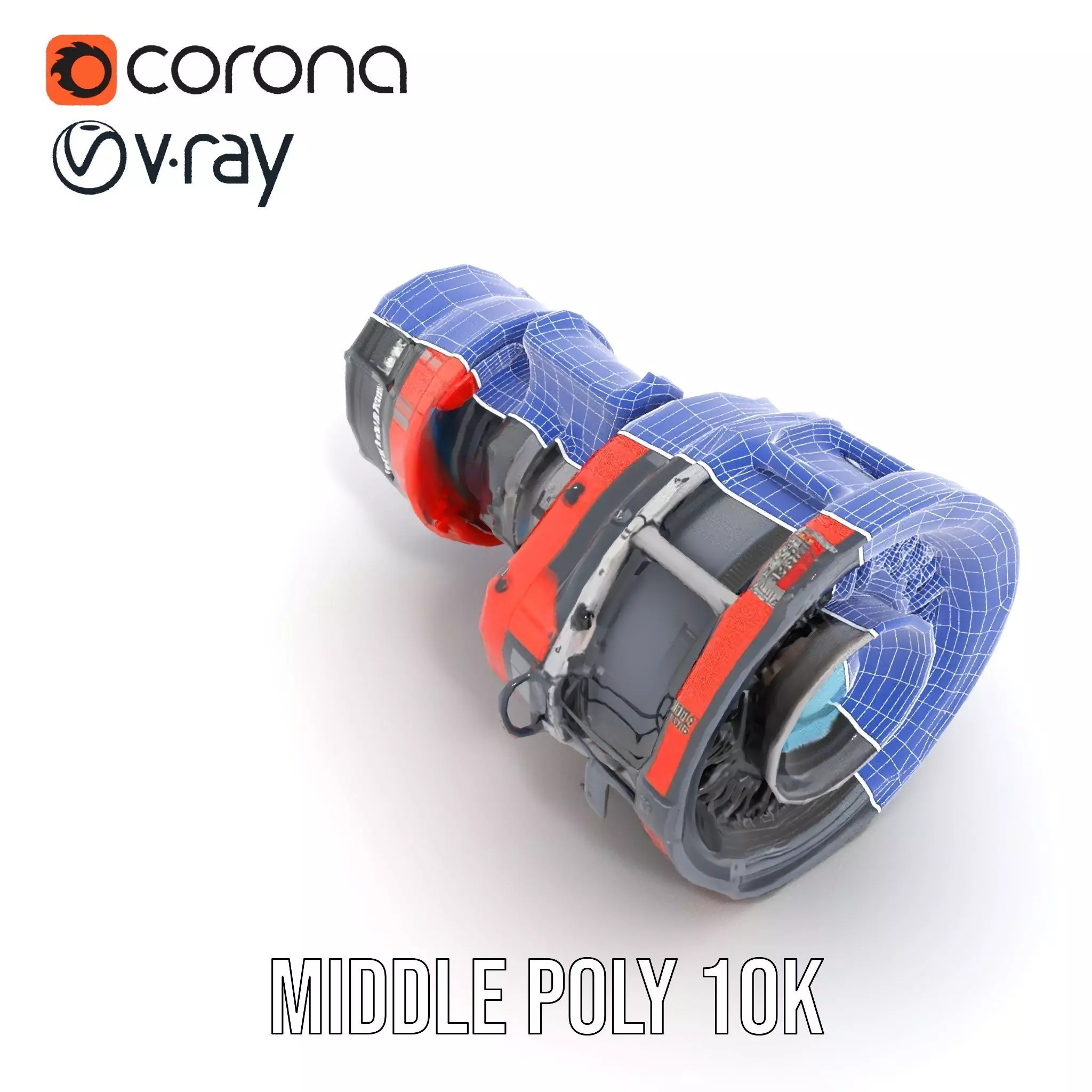 Futuristic Engine Model Pack with Detailed Components Low-poly 3D model_5