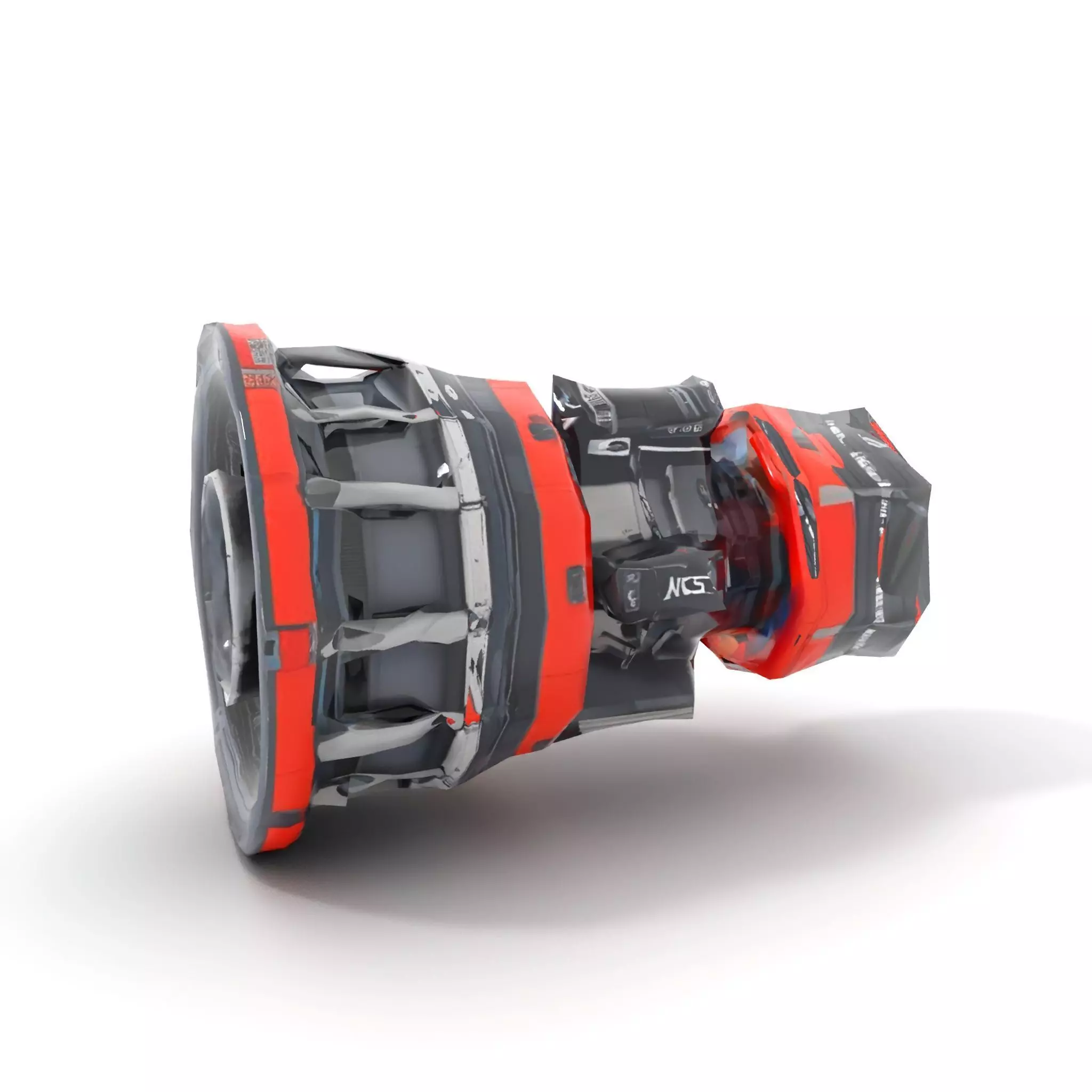 Futuristic Engine Model Pack with Detailed Components Low-poly 3D model_8