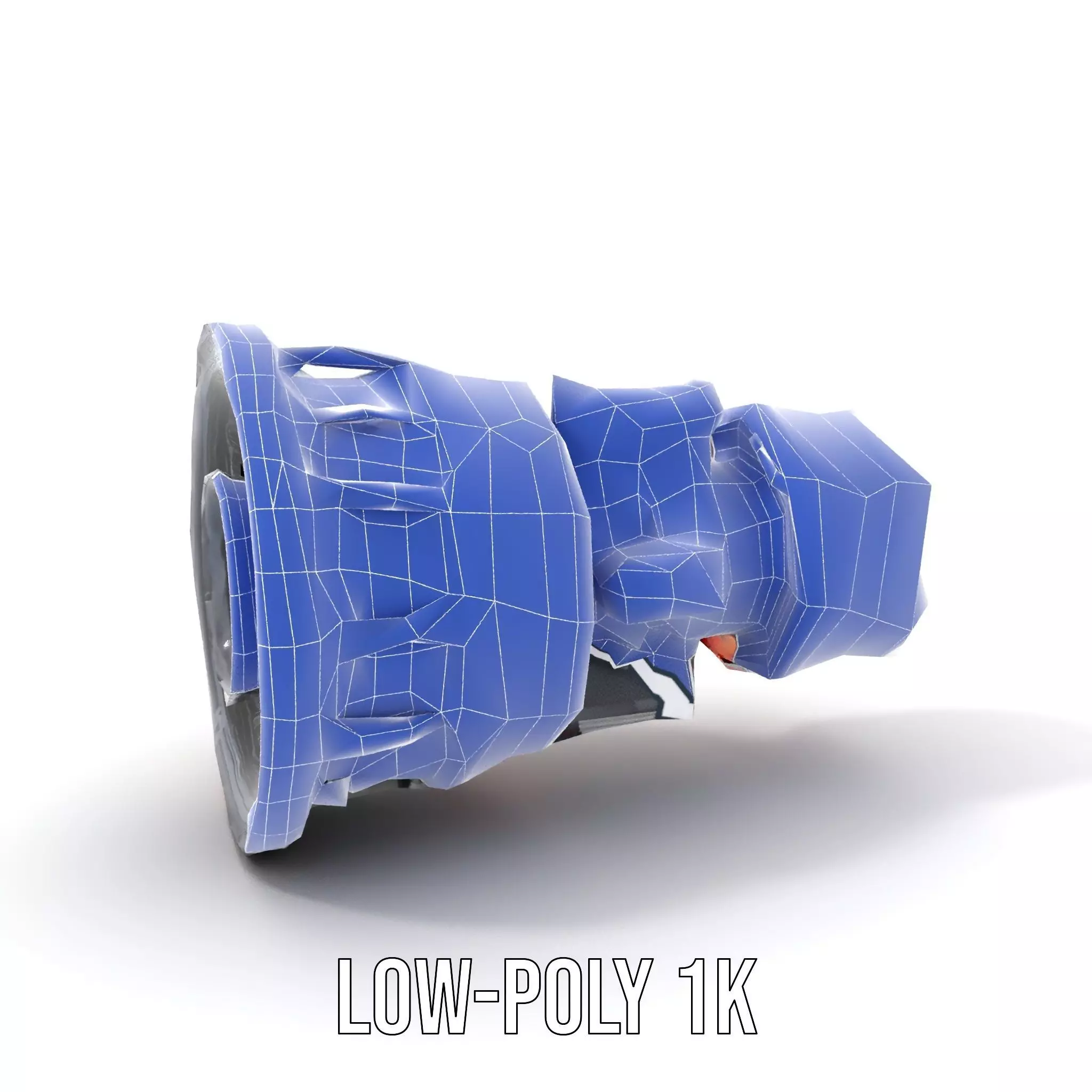 Futuristic Engine Model Pack with Detailed Components Low-poly 3D model_7
