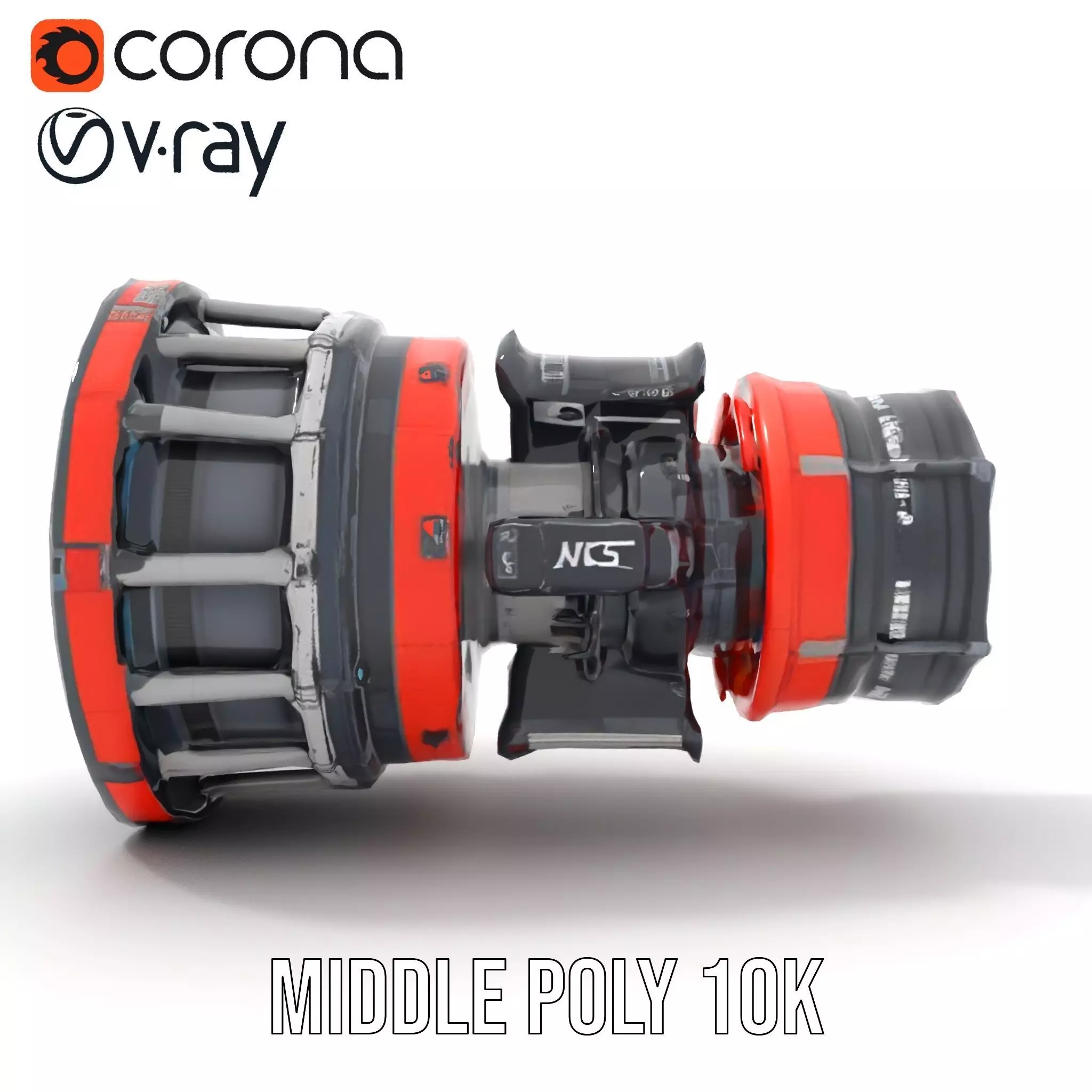 Futuristic Engine Model Pack with Detailed Components Low-poly 3D model_15