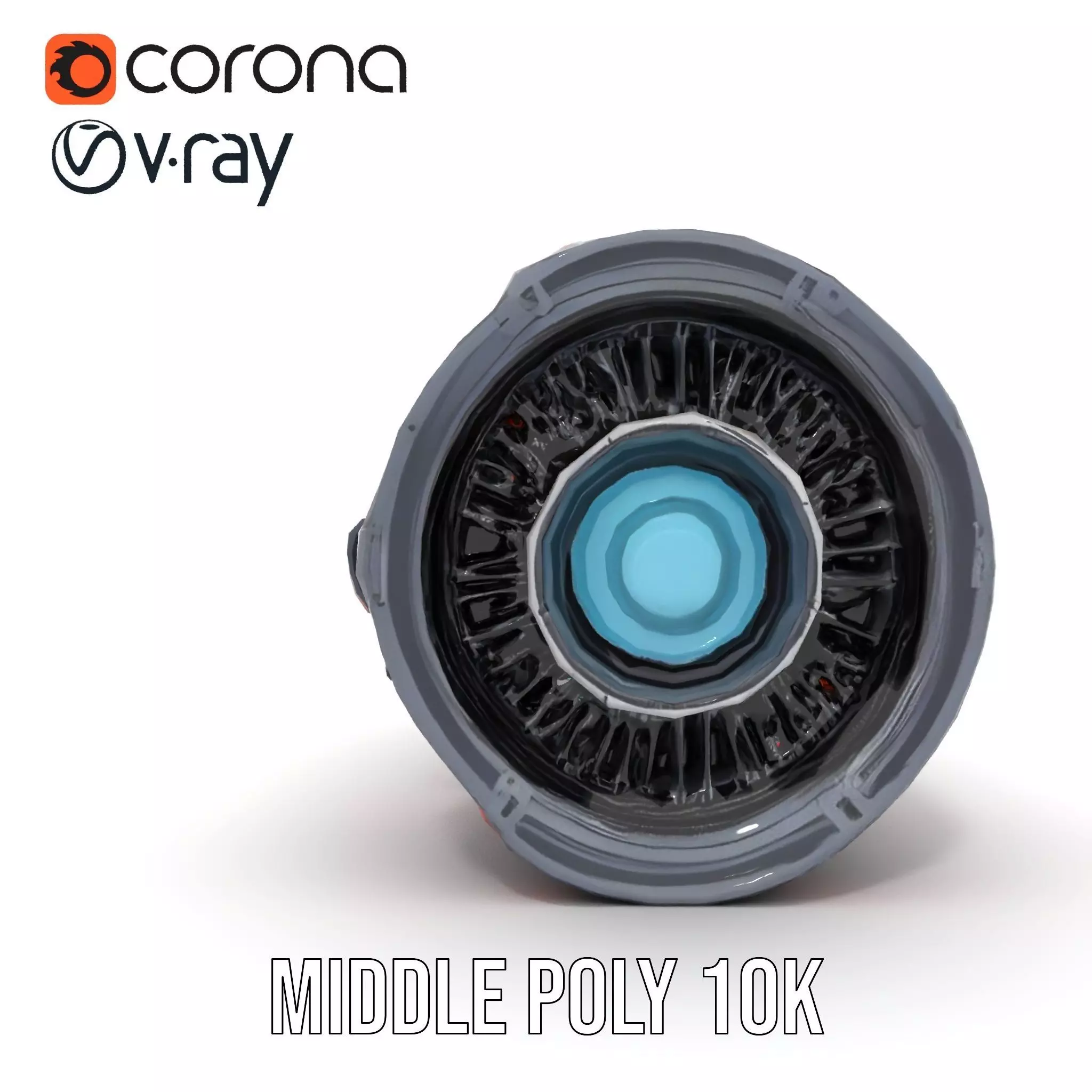 Futuristic Engine Model Pack with Detailed Components Low-poly 3D model_18