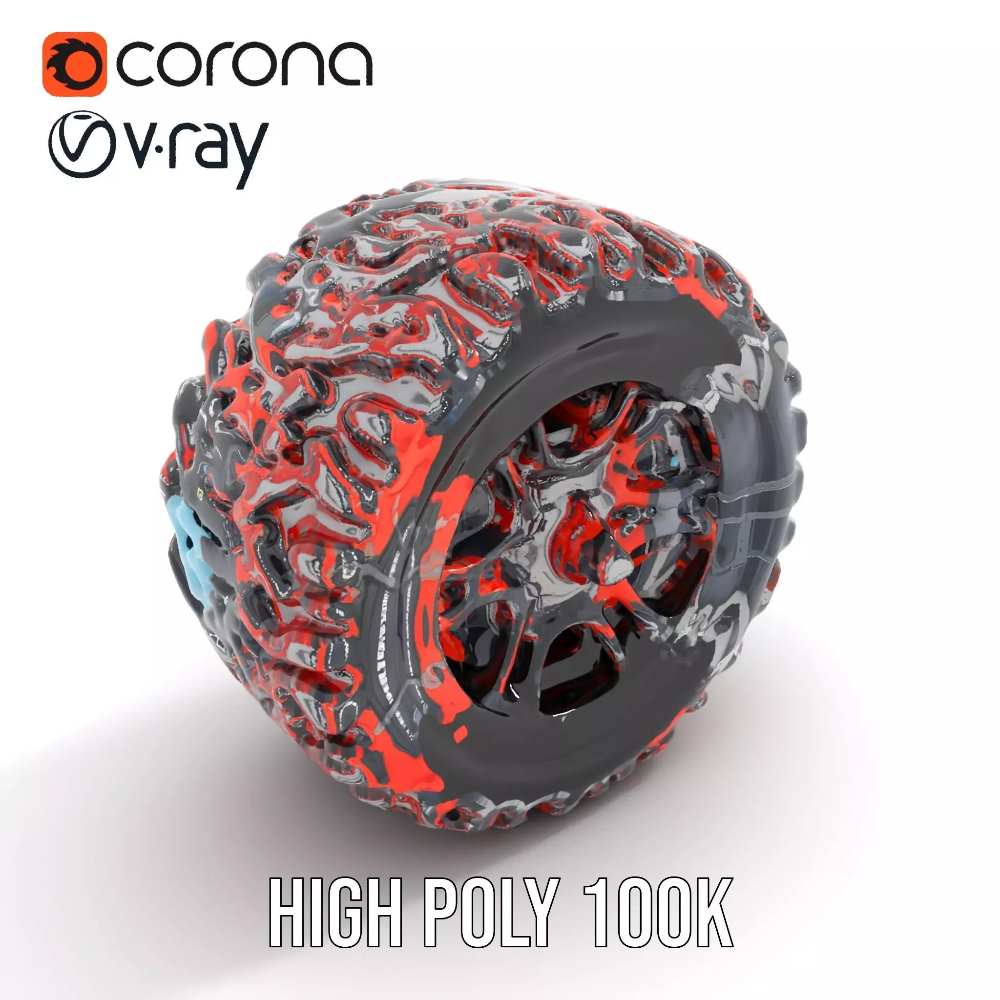 Futuristic Engine Model Pack with Detailed Components Low-poly 3D model_9