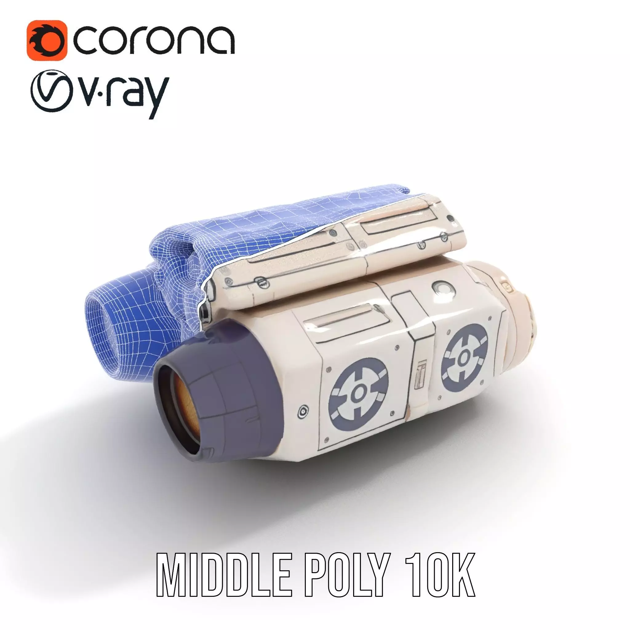 Futuristic Binoculars Model Pack with SciFi Design Low-poly 3D model_21