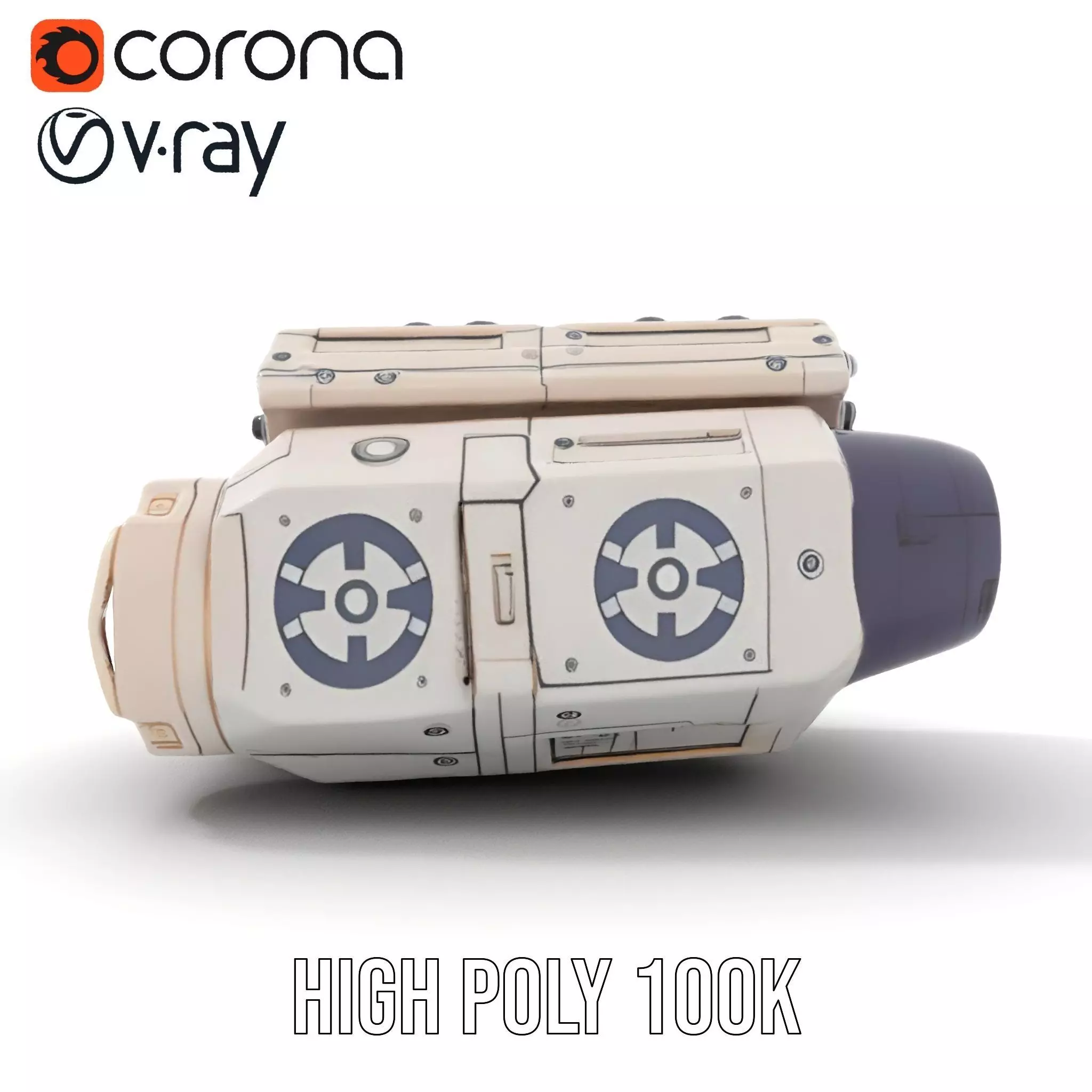 Futuristic Binoculars Model Pack with SciFi Design Low-poly 3D model_31