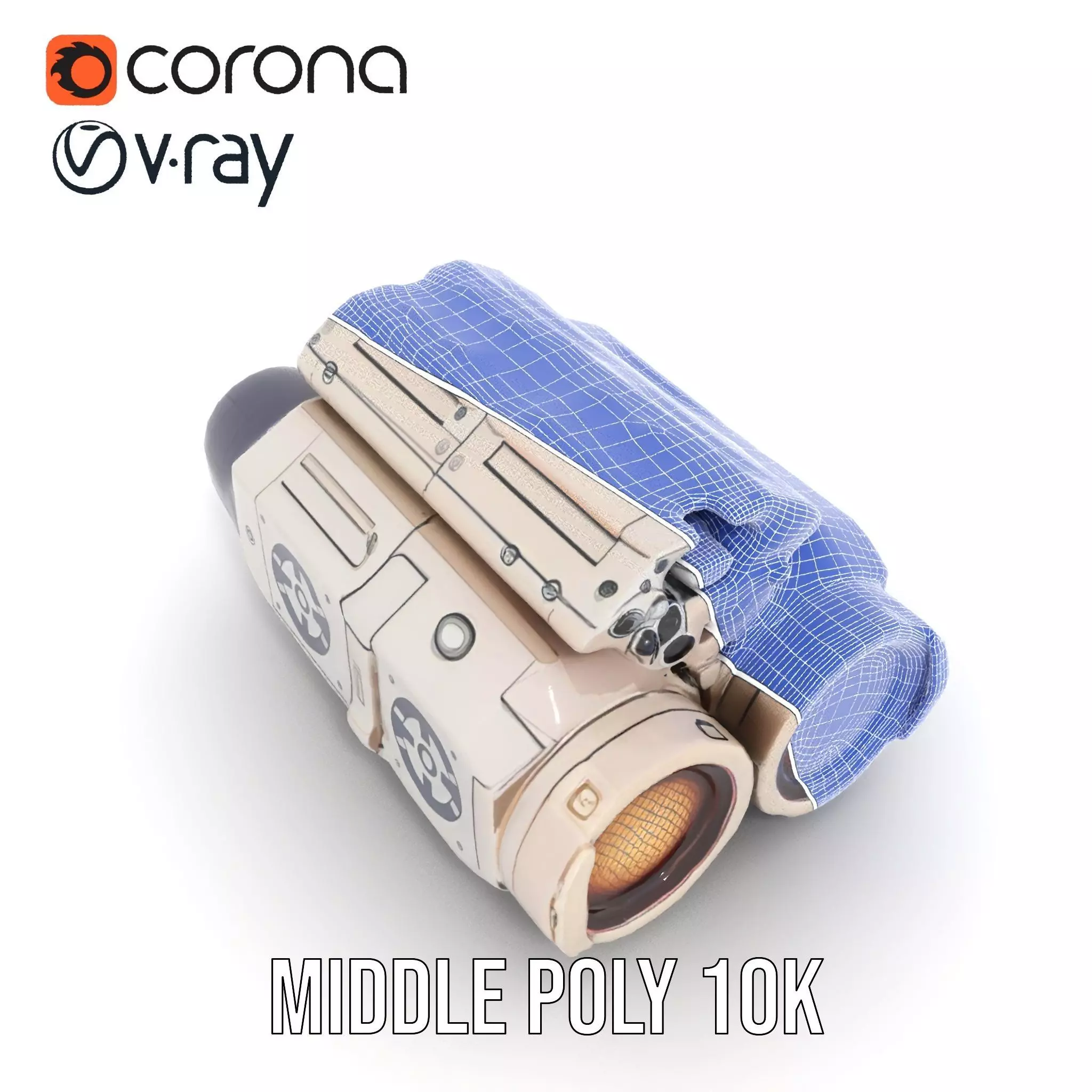 Futuristic Binoculars Model Pack with SciFi Design Low-poly 3D model_24