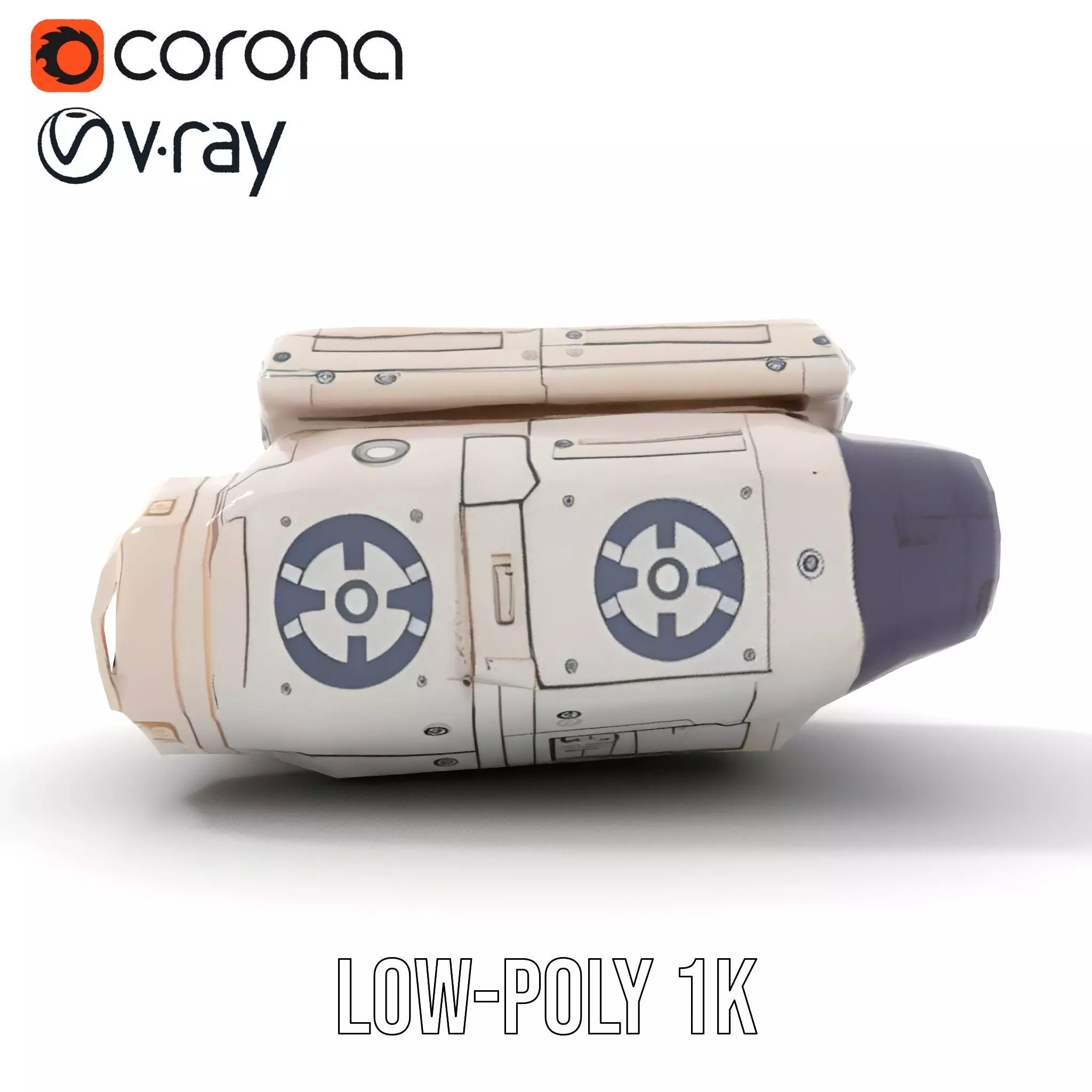 Futuristic Binoculars Model Pack with SciFi Design Low-poly 3D model_8