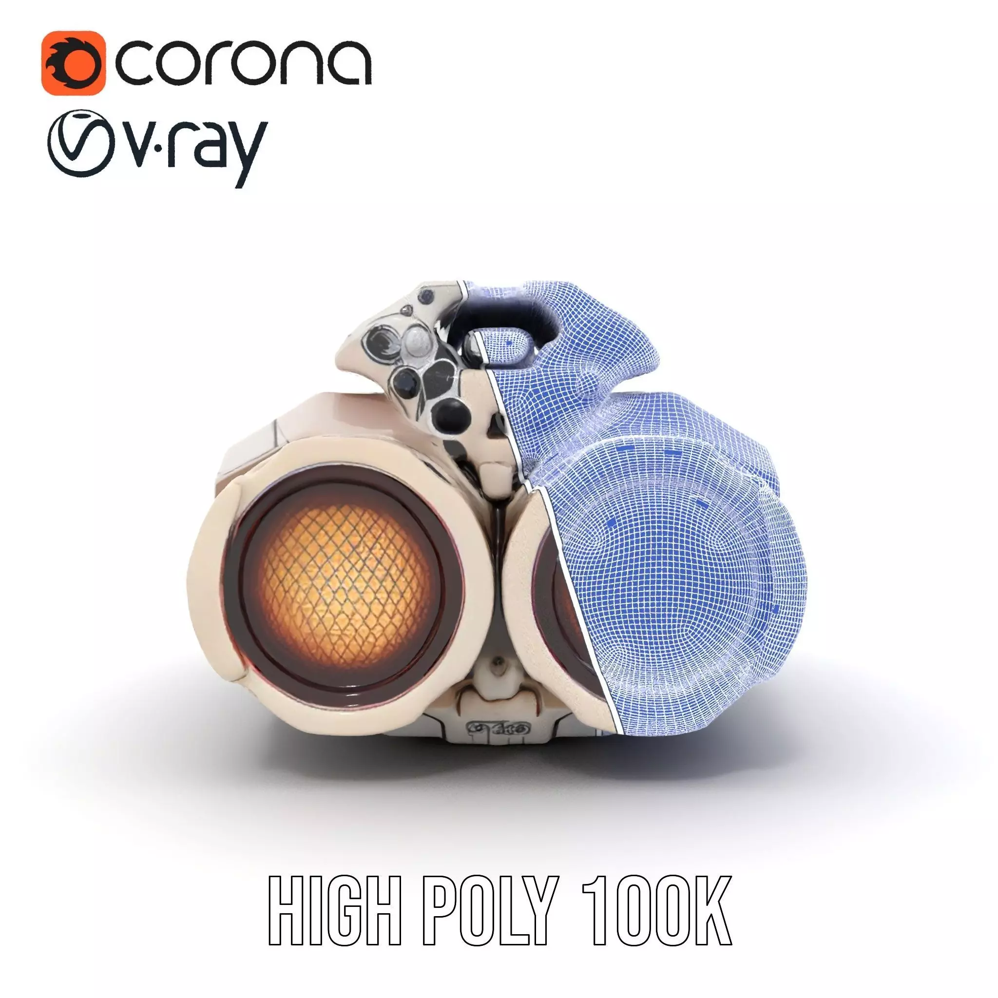 Futuristic Binoculars Model Pack with SciFi Design Low-poly 3D model_34